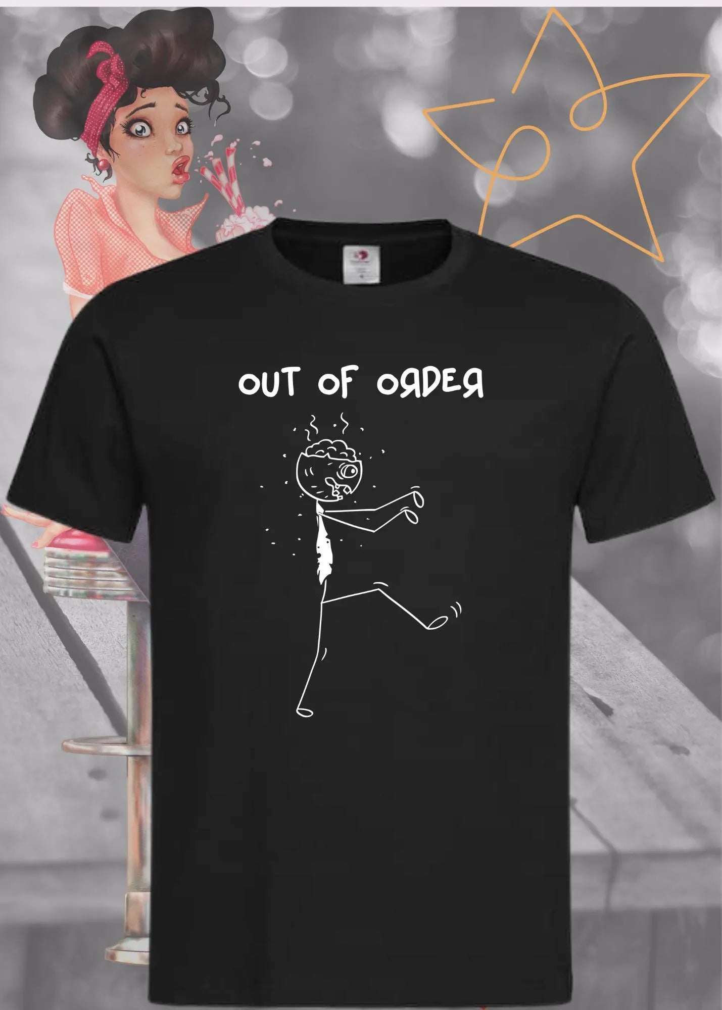 ⚠️ Out Of Order Unisex T-Shirt - Lustiger Defekt-Humor 🔧