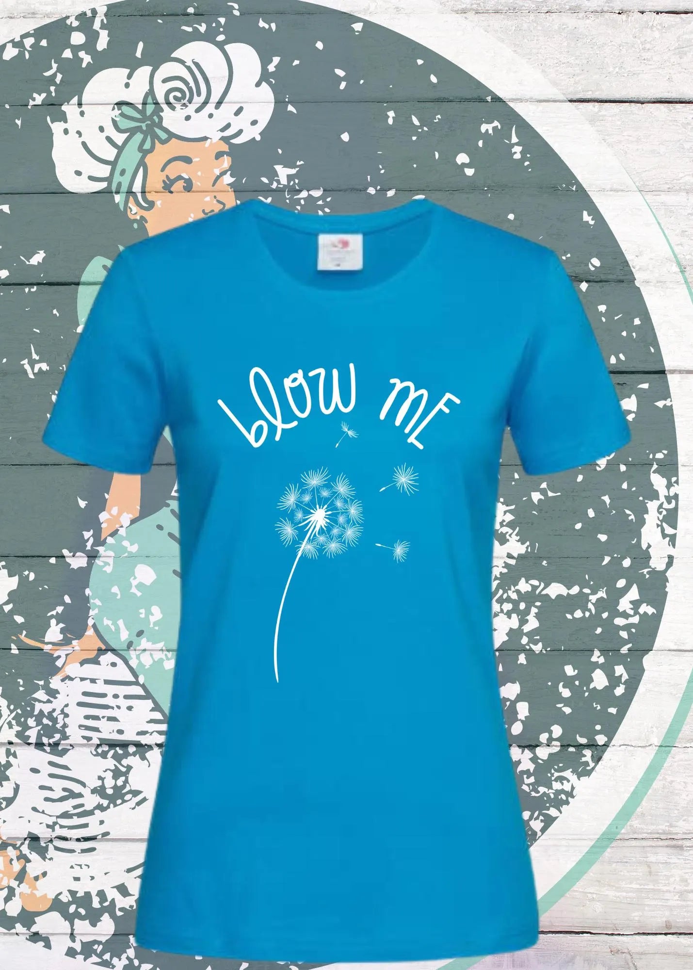 🌬️🌼 Damen T-Shirt Blow me - Pusteblumen Zauber! ✨
