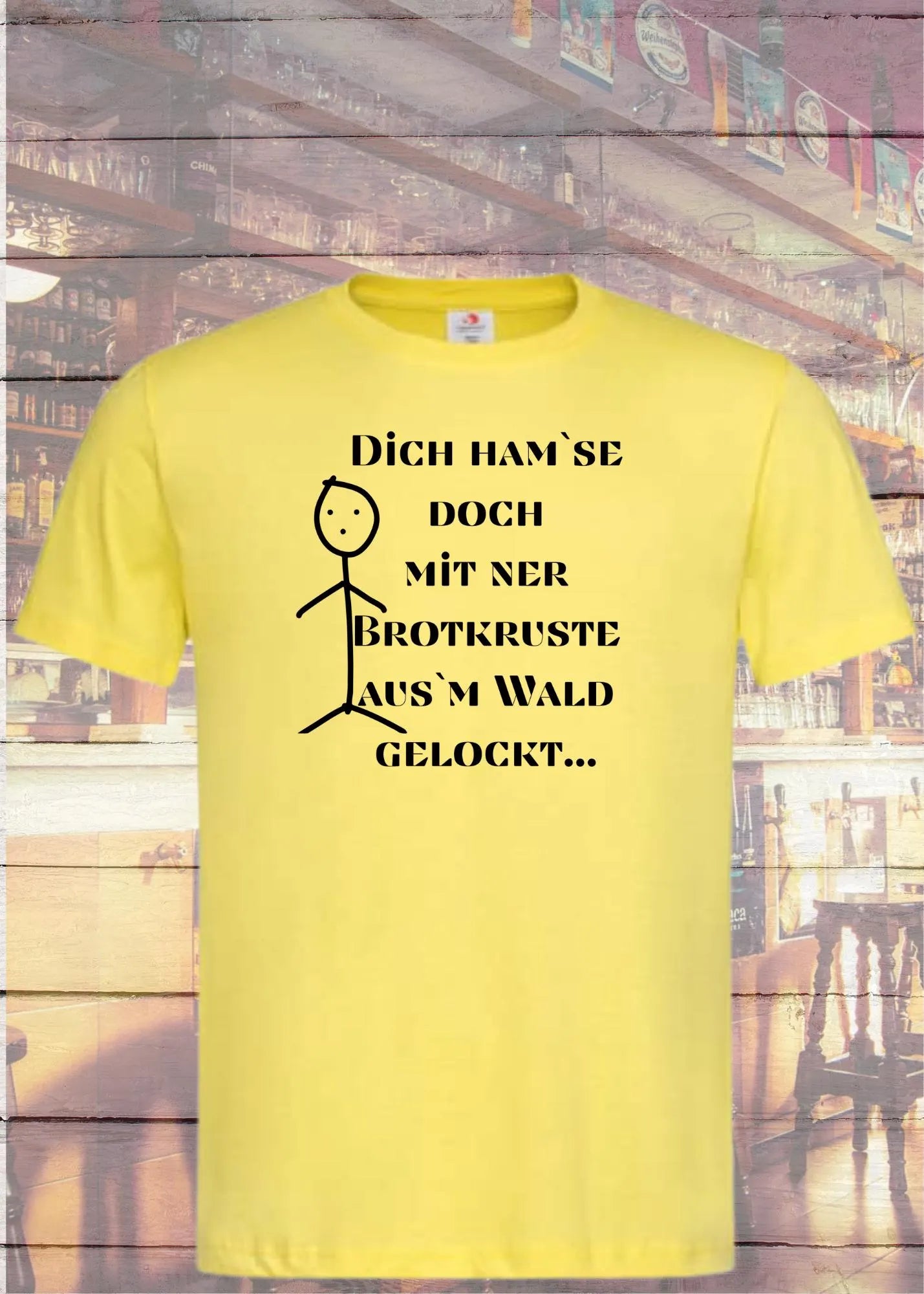 🌲 Unisex T-Shirt 'Dich Hamse Mit Ner Brotkruste Aus`m Wald Gelockt' - Märchen Humor Shirt 🍞