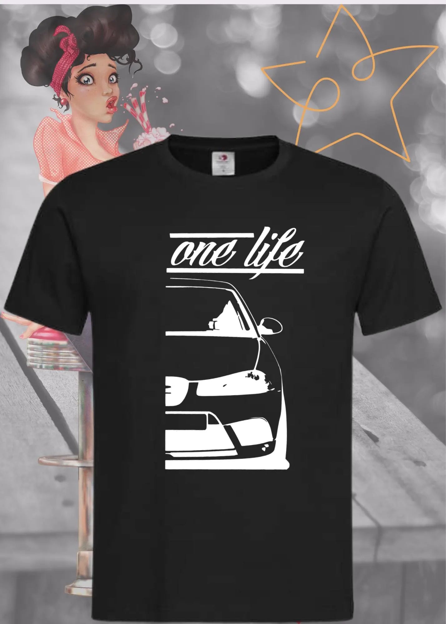 π Unisex T-Shirt 'One Life Car' π | Auto-Liebhaber Statement Shirt