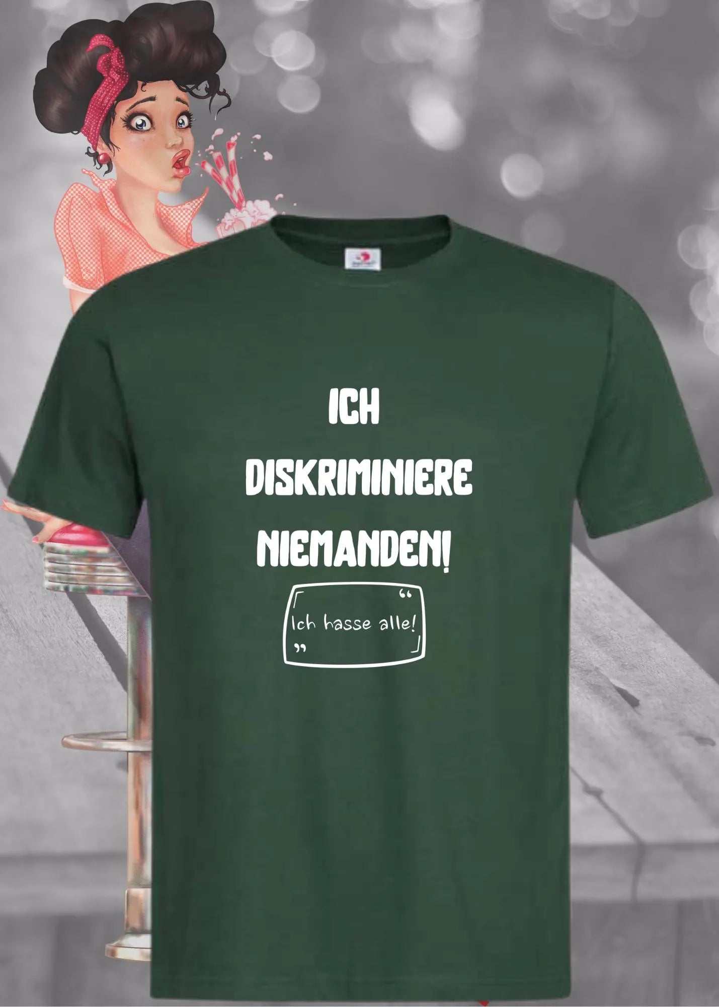 😤 Unisex T-Shirt 'Ich diskriminiere Niemanden - Ich Hasse Alle' - Sarkasmus Shirt 😏