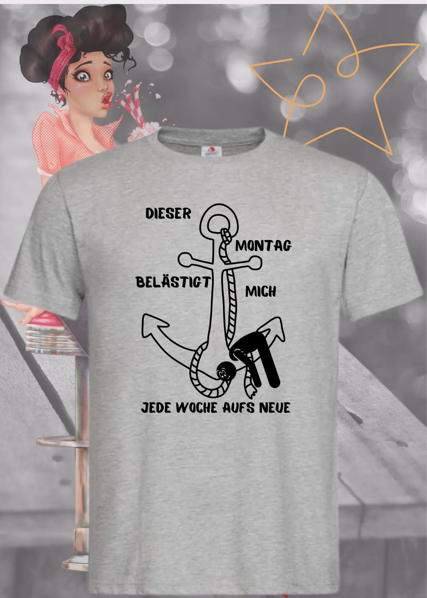 😩Unisex T-Shirt 'Dieser Montag belästigt mich immer wieder aufs Neue' 📅 - Witziges Anti-Montag Shirt 😂