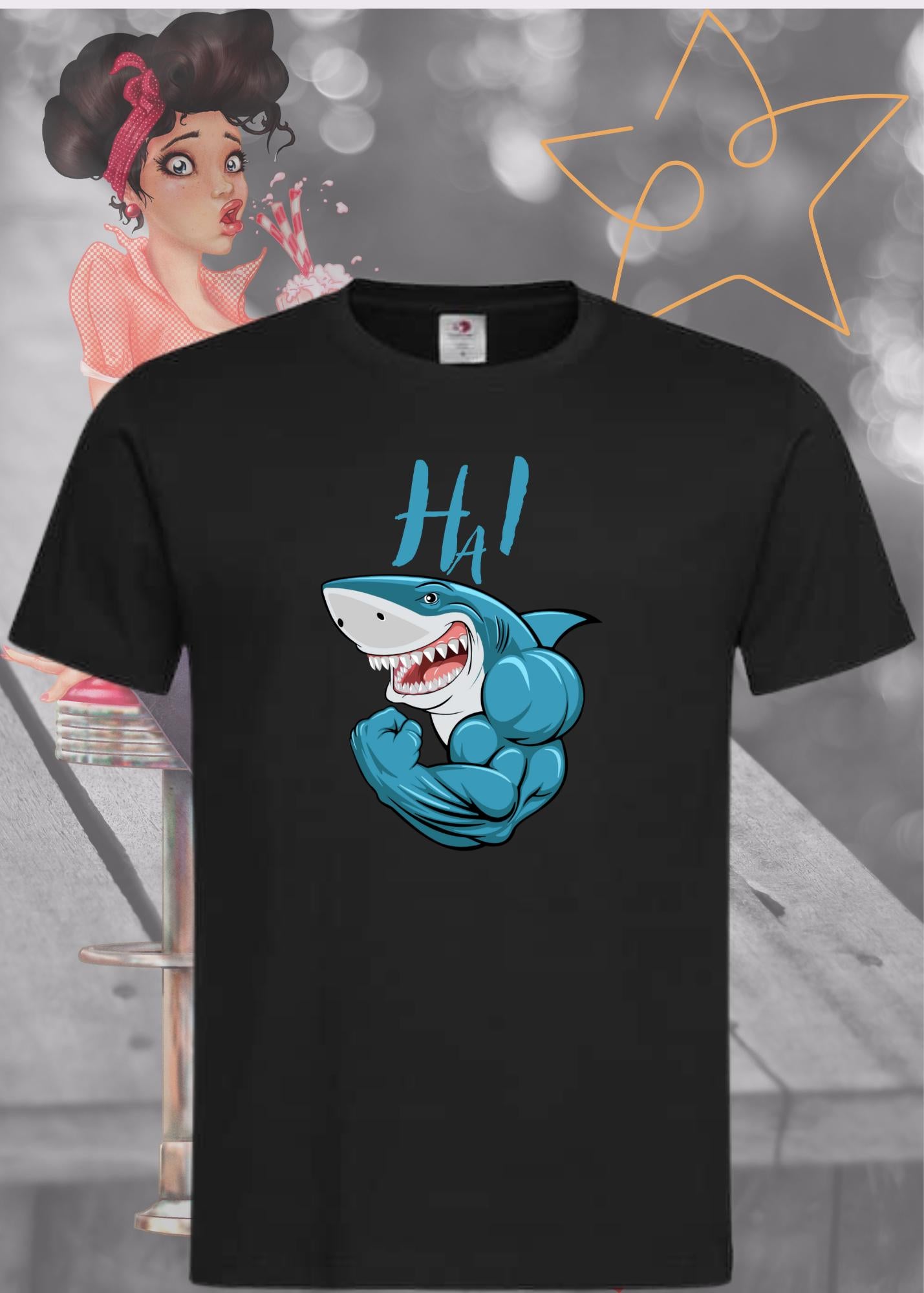 π¦ Unisex T-Shirt 'Hai Hi' π | Lustiges Meerestier Fun-Shirt