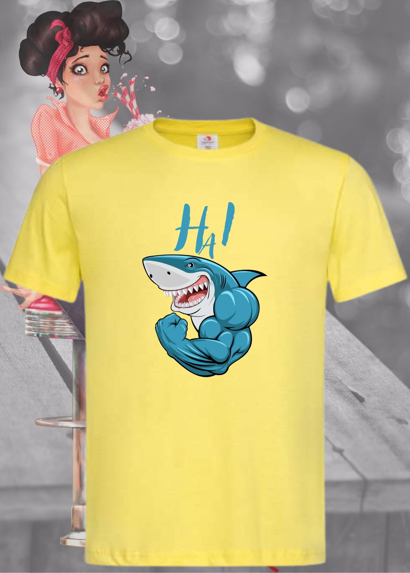 π¦ Unisex T-Shirt 'Hai Hi' π | Lustiges Meerestier Fun-Shirt