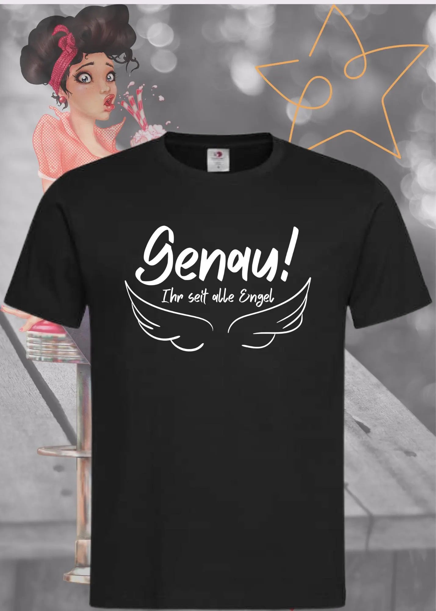 😇 Unisex T-Shirt 'Genau Ihr Seit Alle Engel' - Lustiges Sarkasmus Shirt ✨