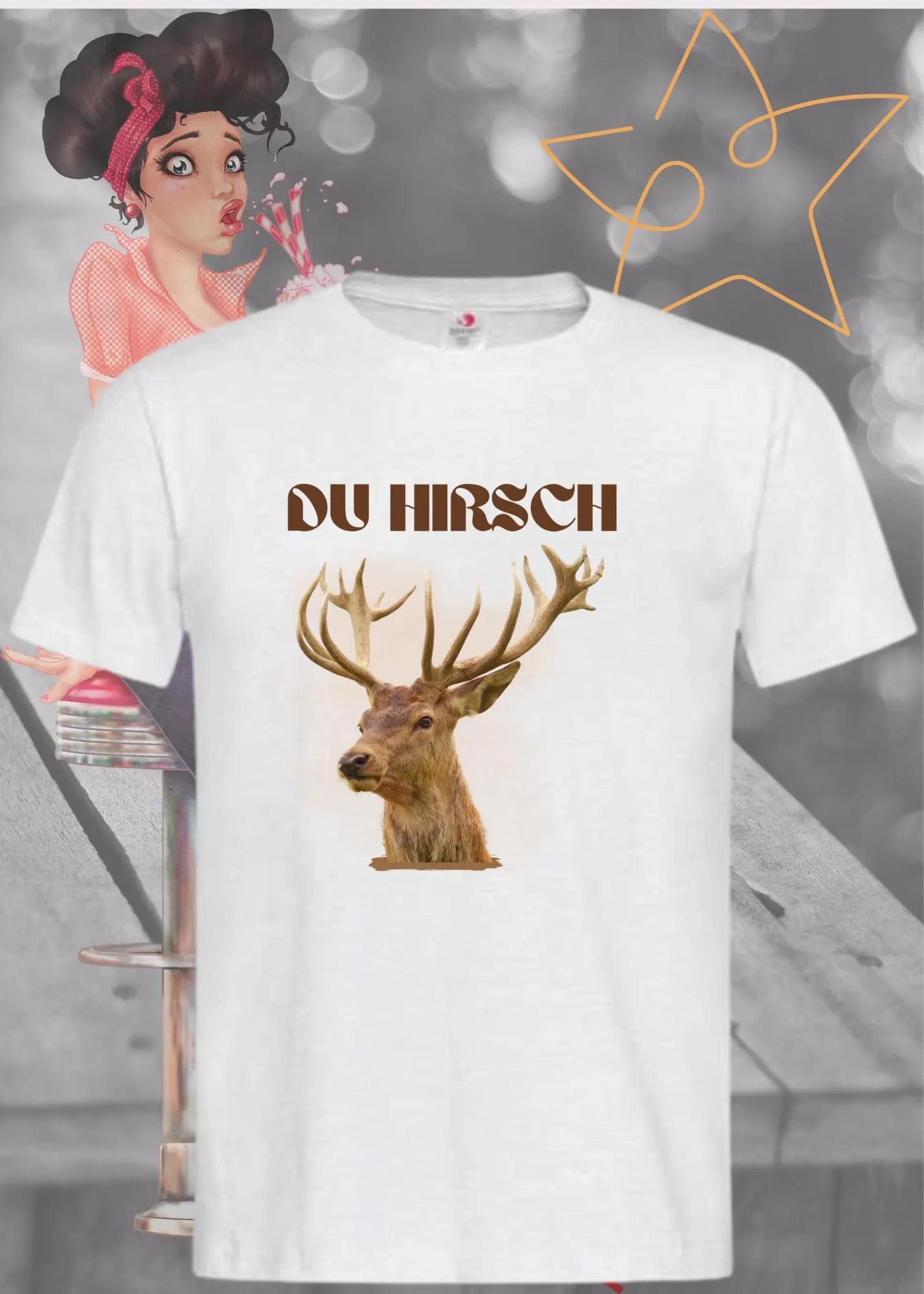 ๐ฆ Unisex T-Shirt 'Du Hirsch' - Witziges Statement Shirt ๐