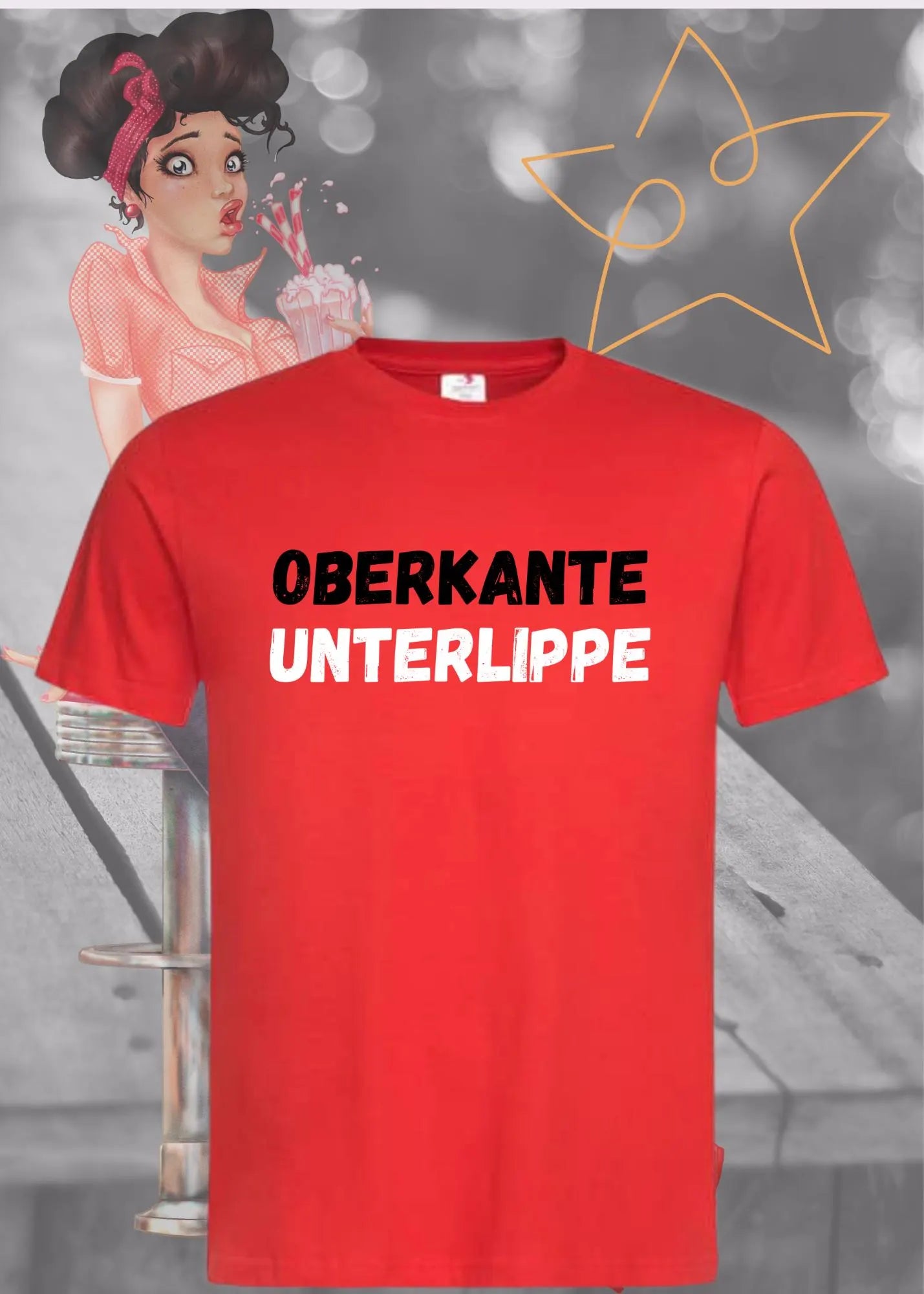 π Unisex T-Shirt 'Oberkante Unterlippe' π | Lustiges Statement Shirt