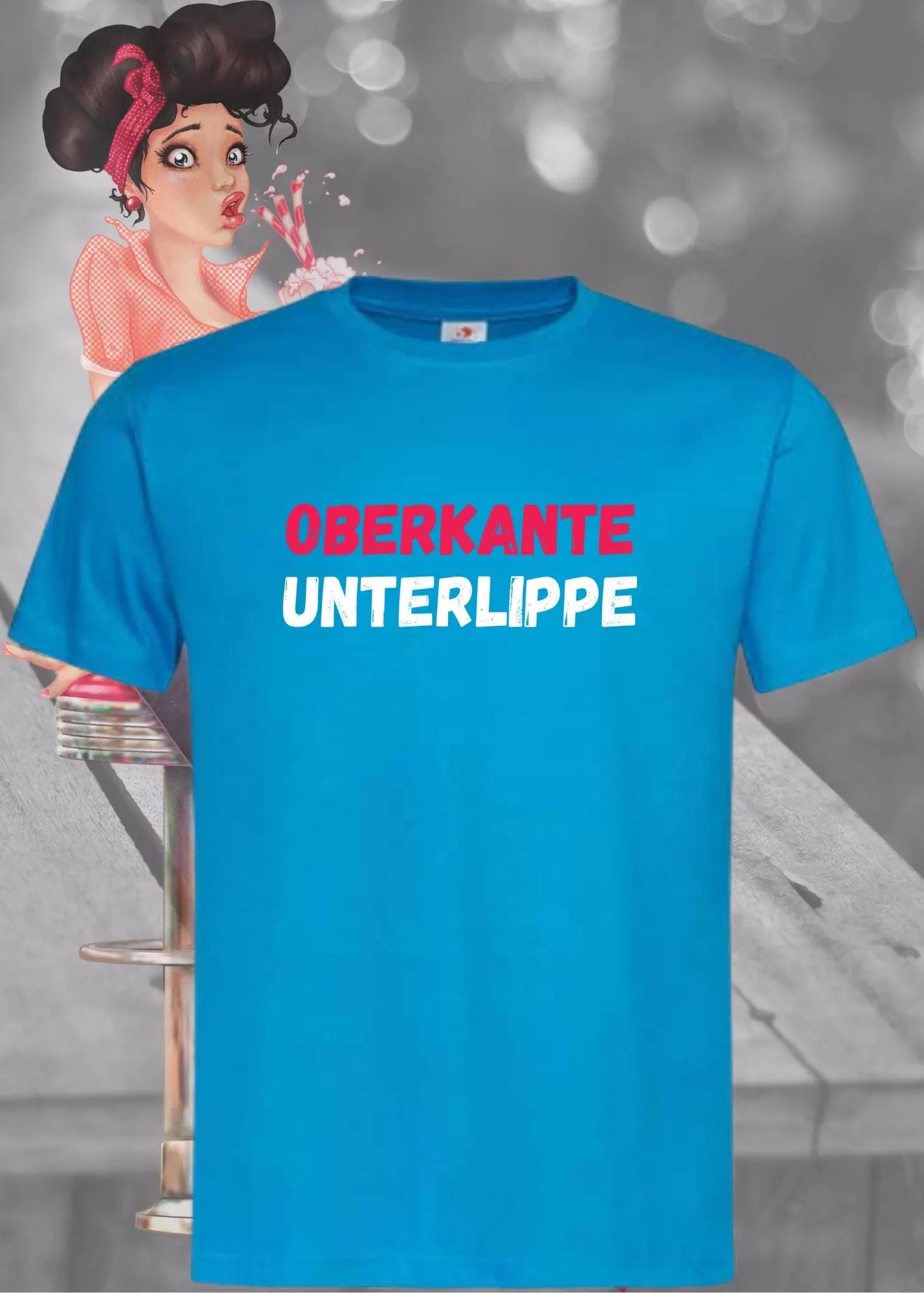 π Unisex T-Shirt 'Oberkante Unterlippe' π | Lustiges Statement Shirt