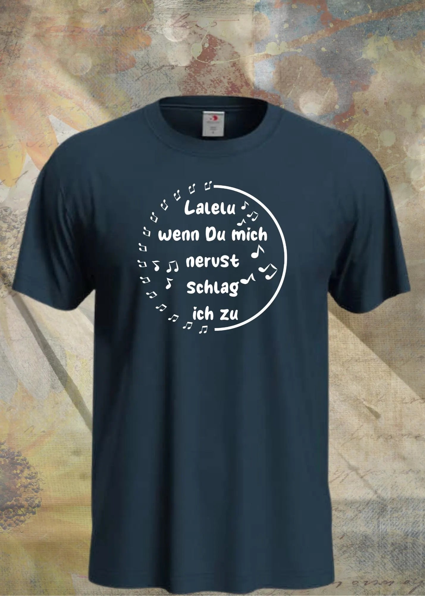 😴 Unisex T-Shirt 'Lalelu - Wenn Du Mich Nervst Schlag Ich Zu' - Schlaf Humor Shirt 😤