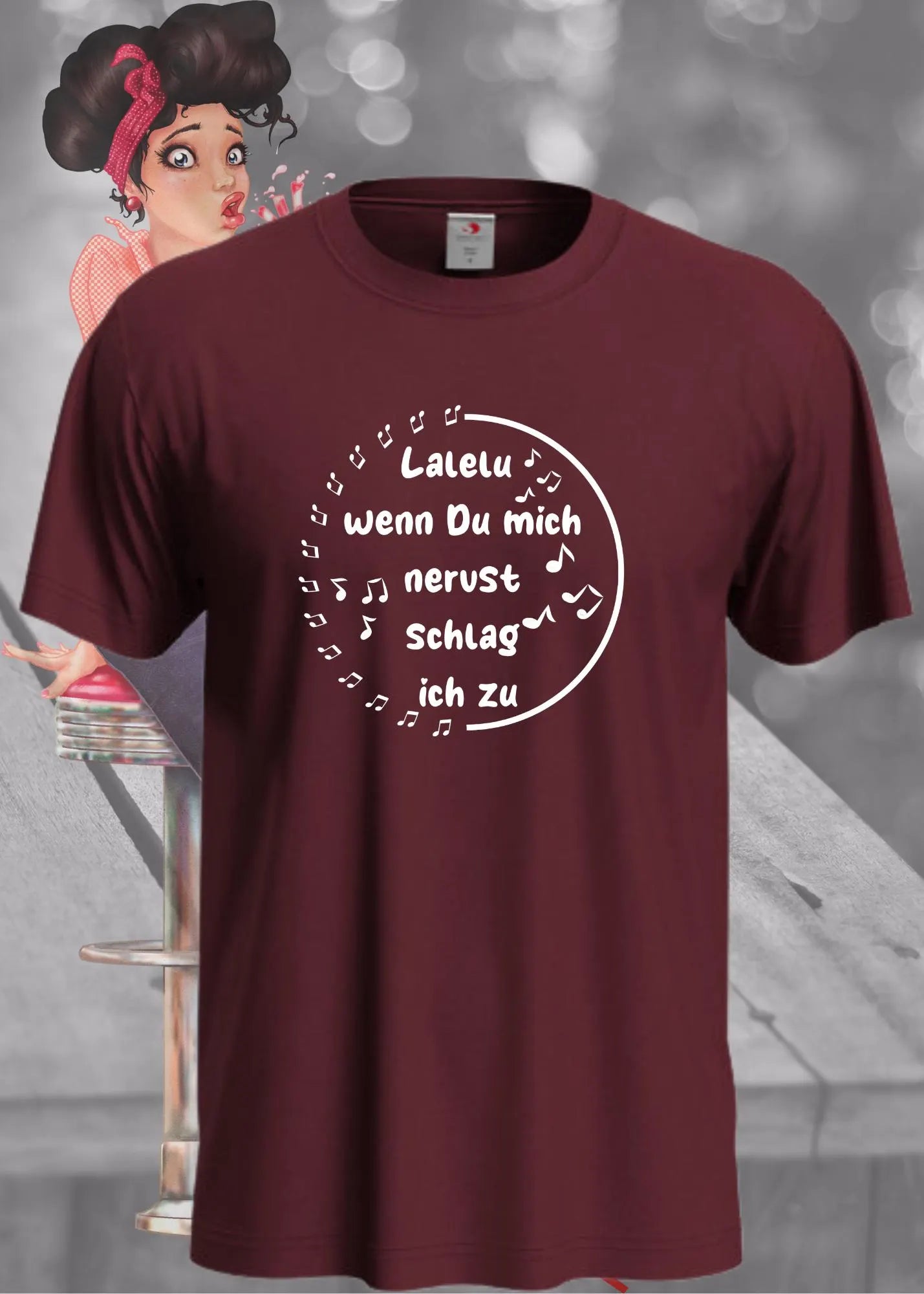 😴 Unisex T-Shirt 'Lalelu - Wenn Du Mich Nervst Schlag Ich Zu' - Schlaf Humor Shirt 😤