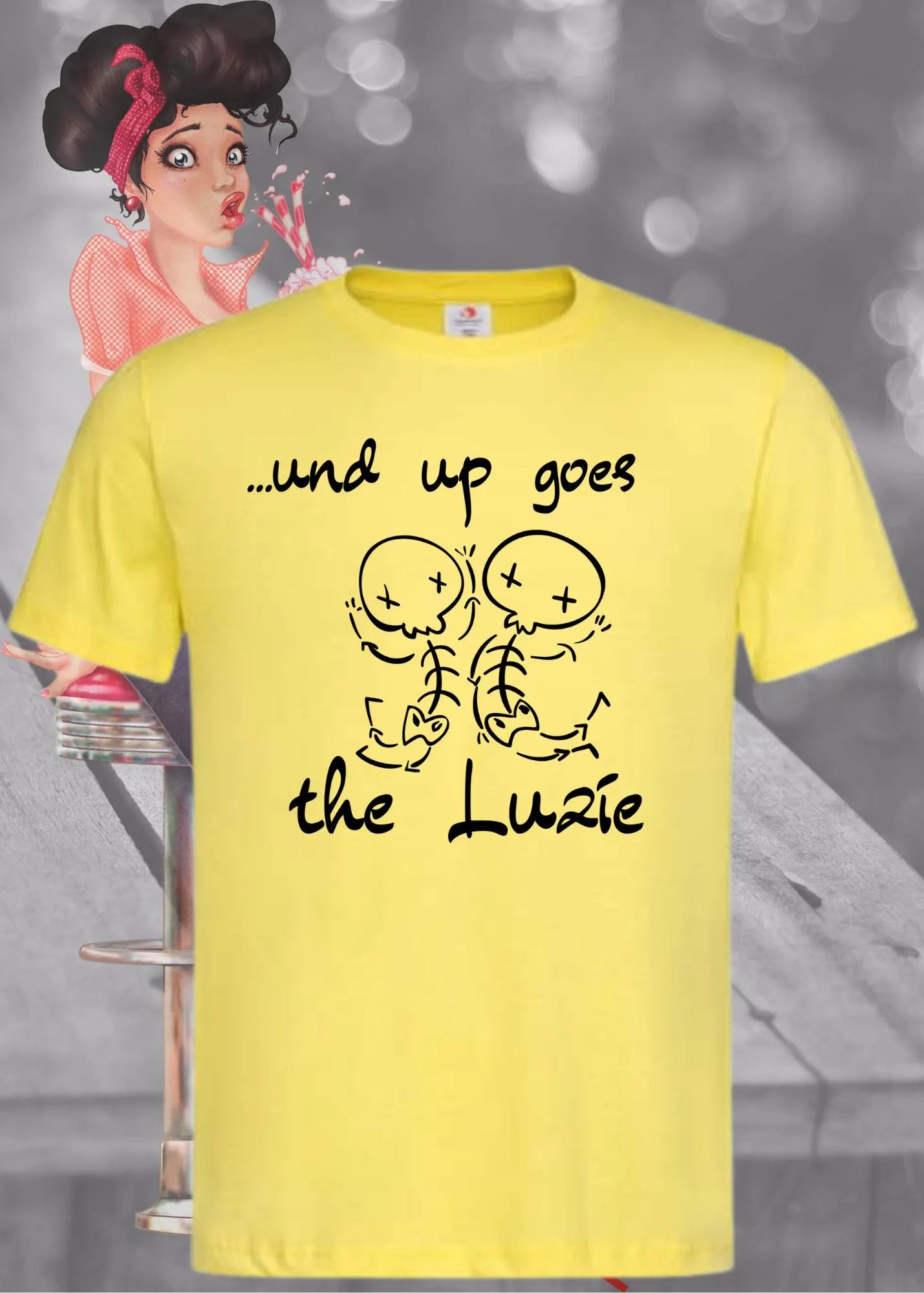 π And up goes the Luzie! - Witziges Unisex T-Shirt mit Spruch π