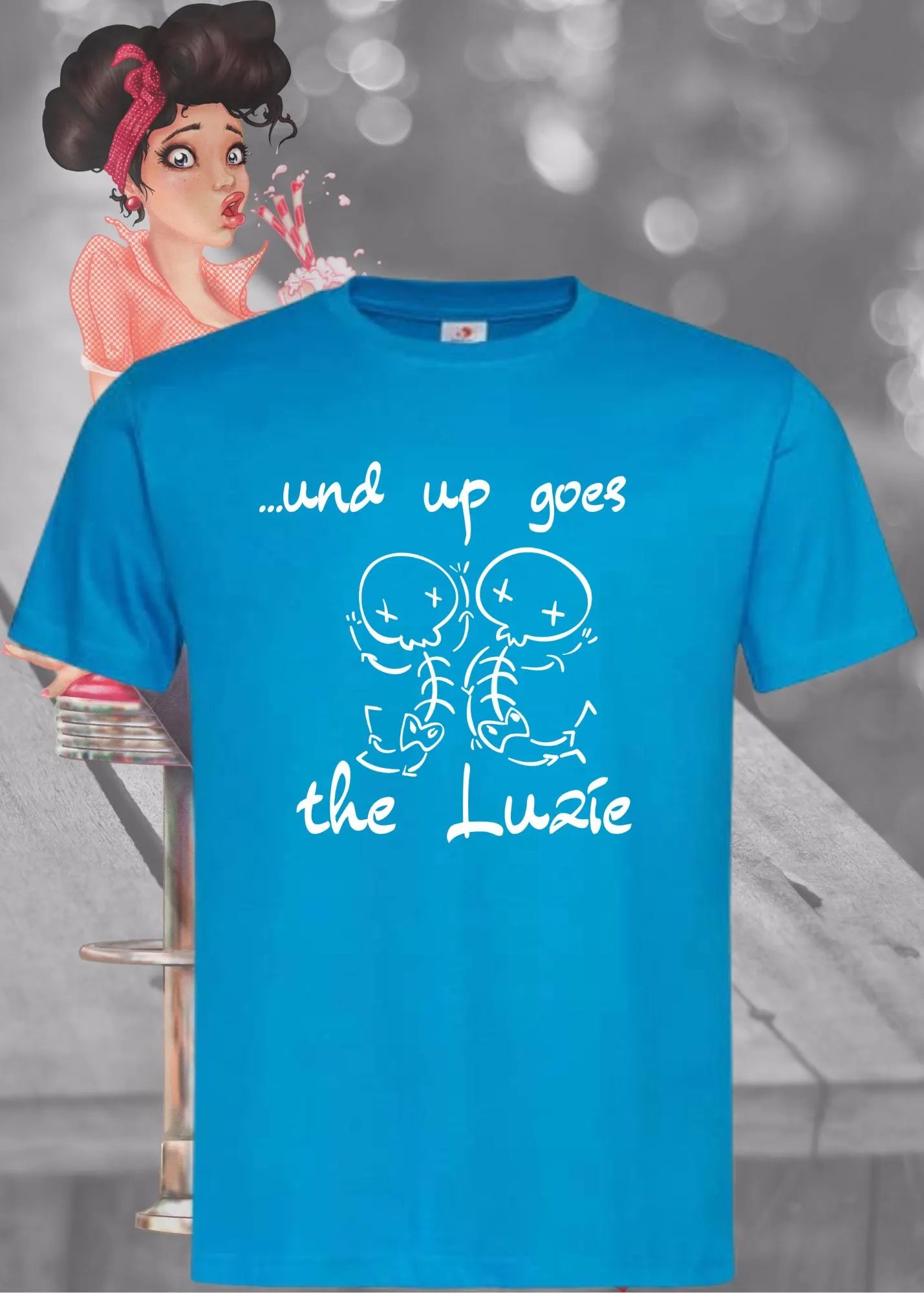π And up goes the Luzie! - Witziges Unisex T-Shirt mit Spruch π