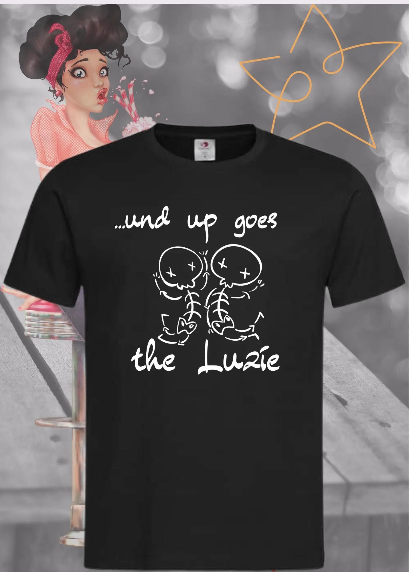π And up goes the Luzie! - Witziges Unisex T-Shirt mit Spruch π