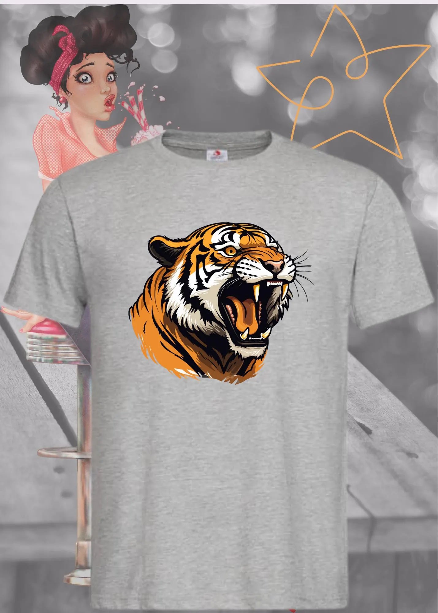 🐅 T-Shirt Tiger - Wunderschönes Tiger-Motiv 🔥 - Majestätisches Raubtier-Shirt 😍