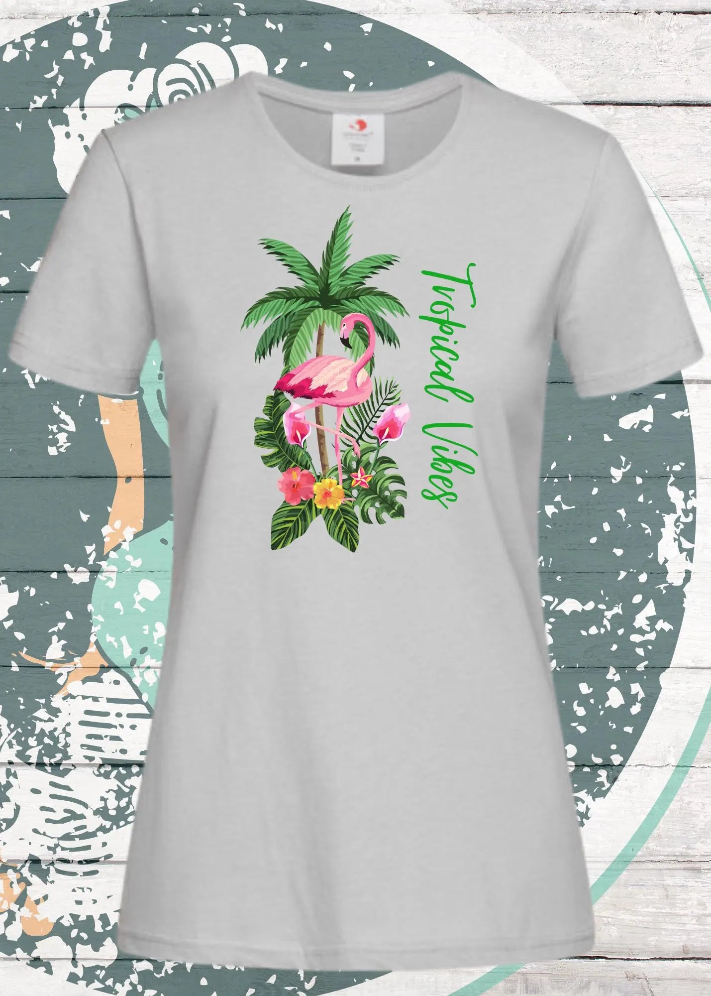 🌴☀️ Damen T-Shirt Tropical Vibes - Urlaubsfeeling pur! 🏖️