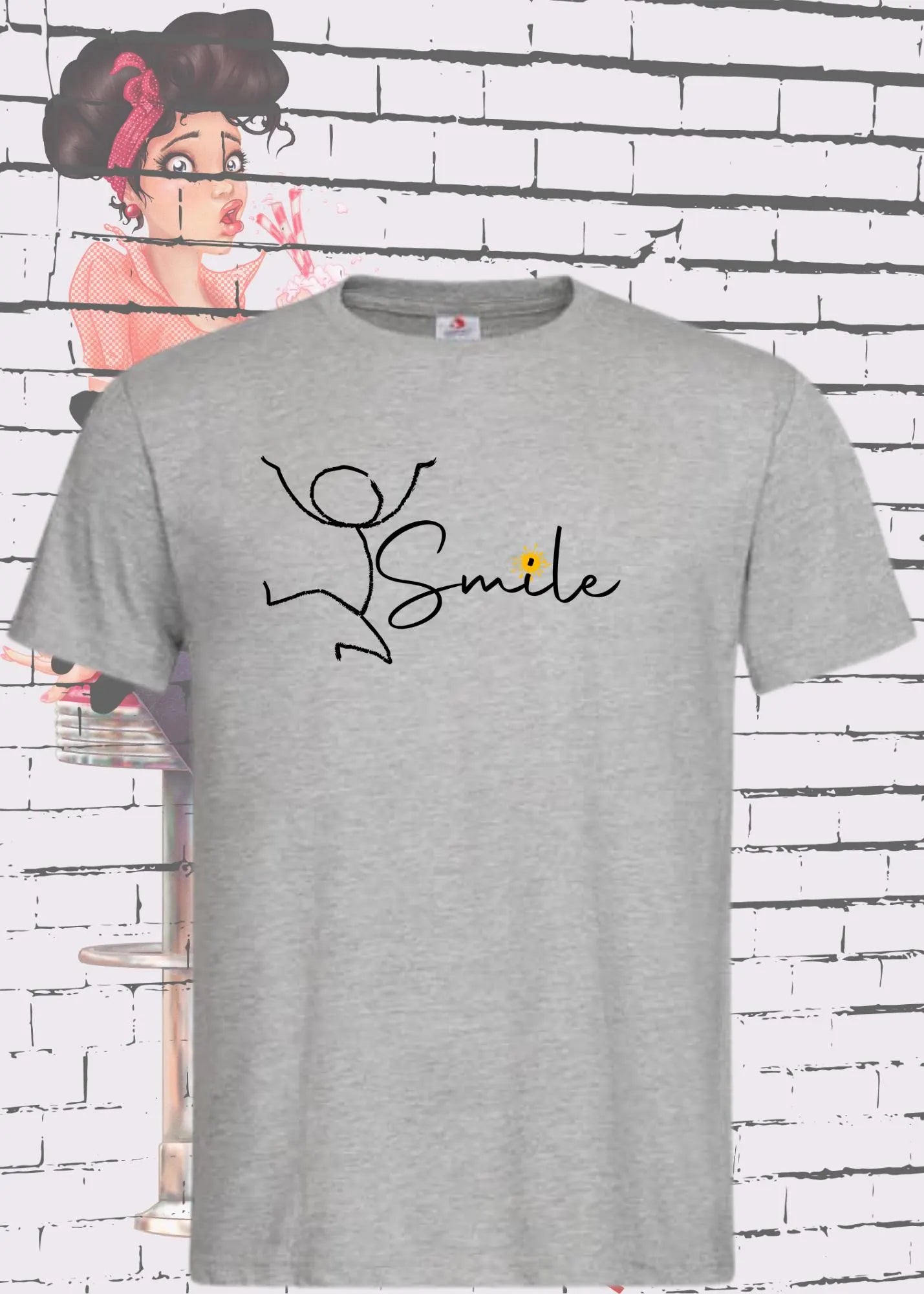 😊 Smile T-Shirt - Witziges Geschenk für gute Laune 🎁 Freizeit & Geburtstag ✨