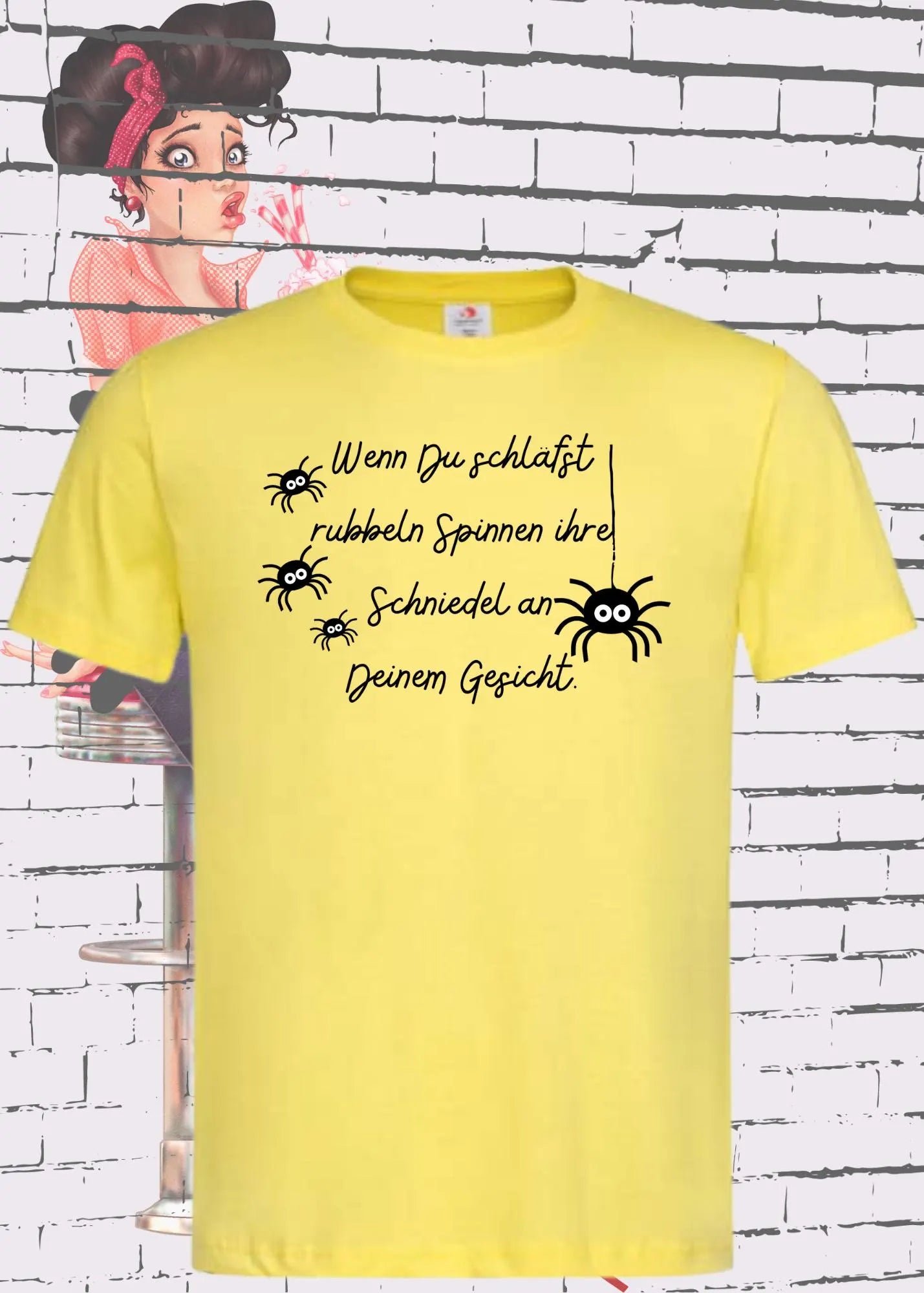 🕷️ Unisex T-Shirt 'Spiders In The Night - Wenn Du Schläfst...' 😱 | Gruseliges Fun-Shirt