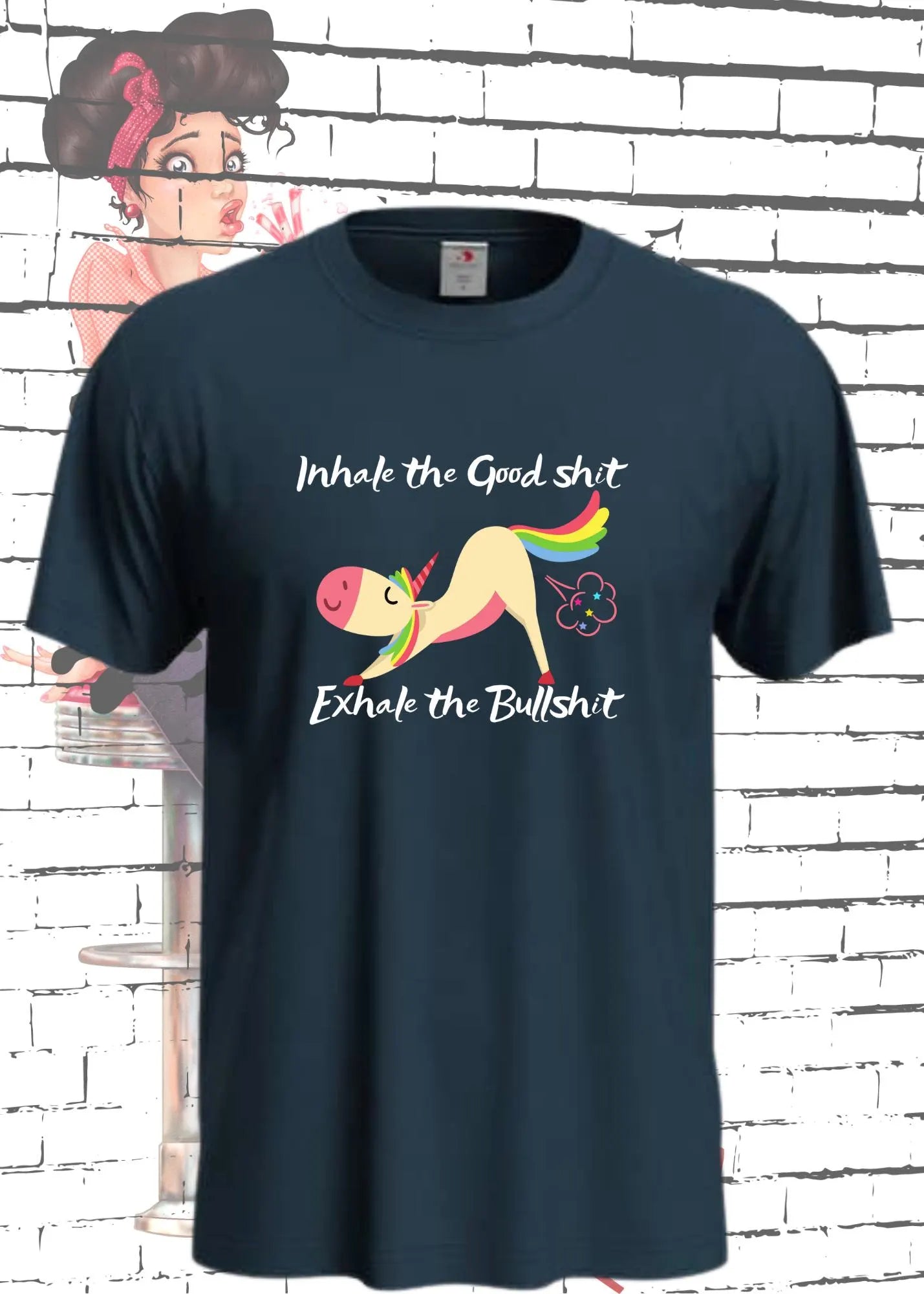 🌬️ Unisex T-Shirt 'Inhale The Good Shit Exhale The Bullshit' 😤 | Statement Shirt
