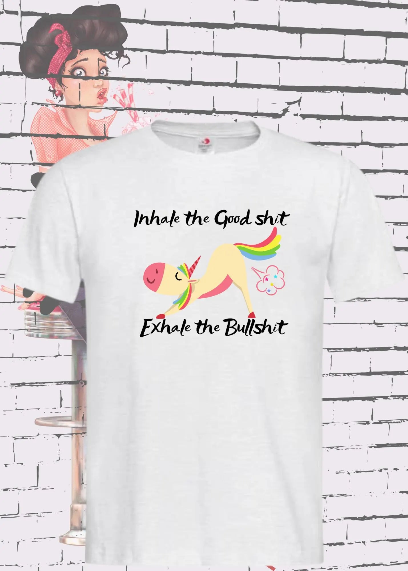 🌬️ Unisex T-Shirt 'Inhale The Good Shit Exhale The Bullshit' 😤 | Statement Shirt