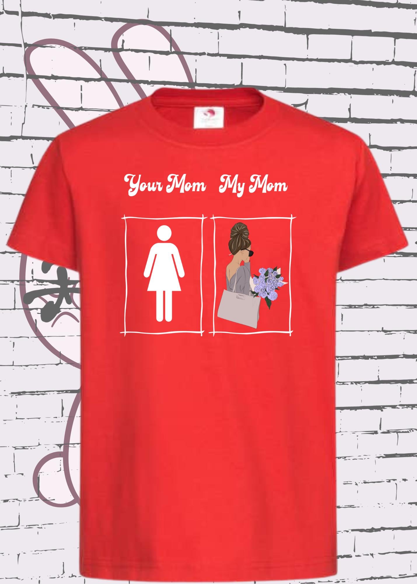 ๐ถ Kinder T-Shirt 'My Mom your Mom' | Witziges Kurzarm Shirt Geschenkidee ๐