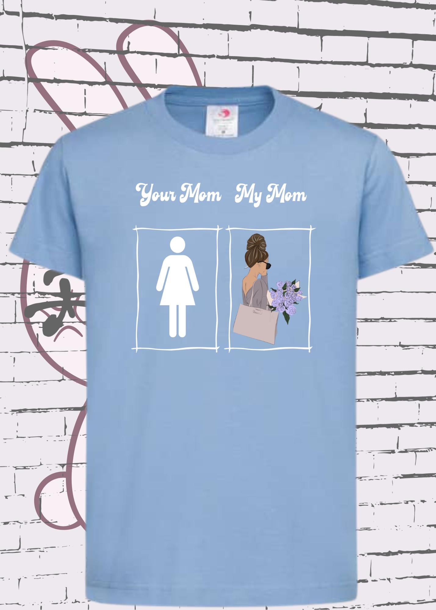 ๐ถ Kinder T-Shirt 'My Mom your Mom' | Witziges Kurzarm Shirt Geschenkidee ๐