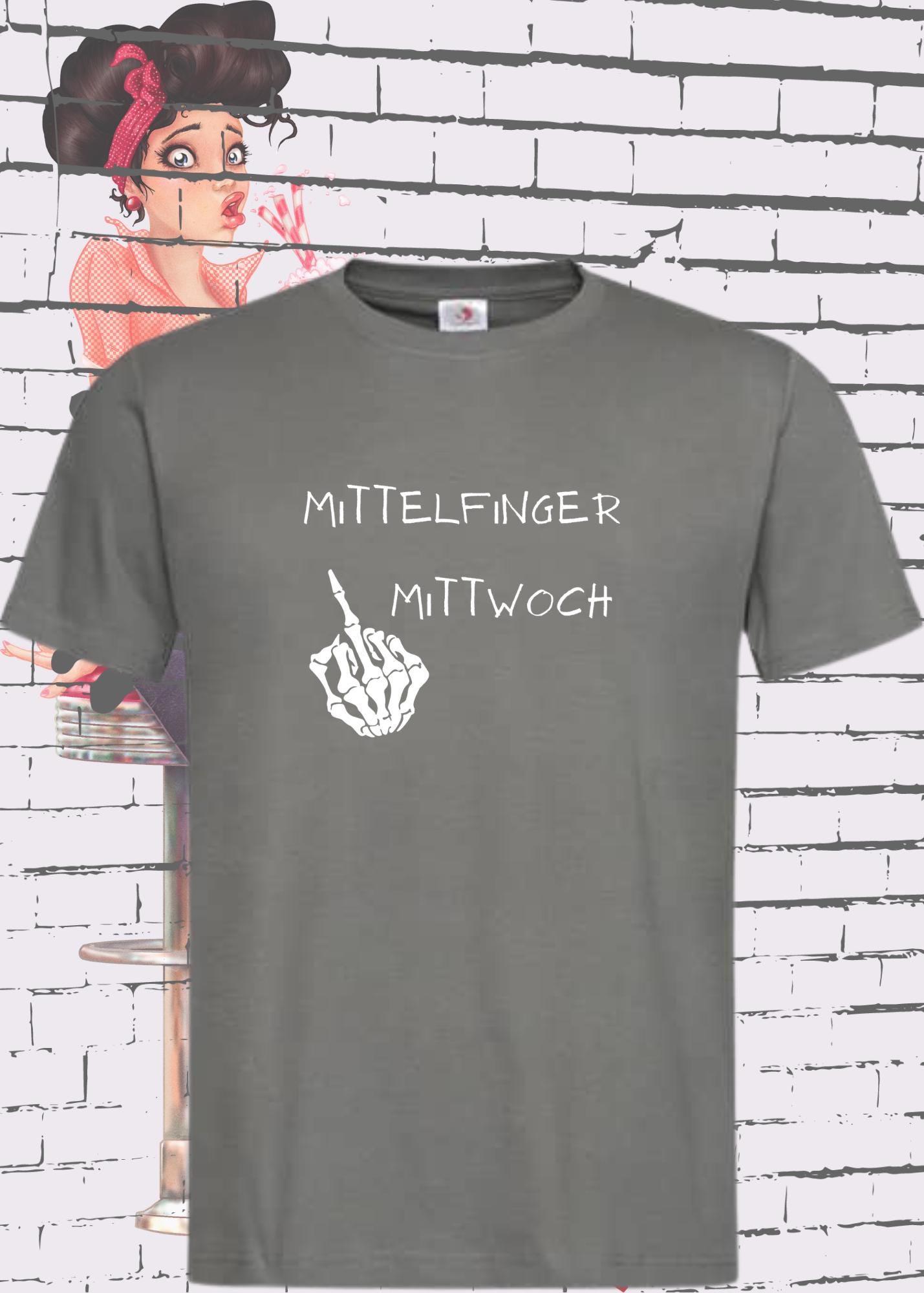 ๐ T-Shirt Mittelfinger Mittwoch ๐ Lustige Sprรผche Geschenkidee ๐ Geburtstag Freizeit Unisex viele Farben ๐
