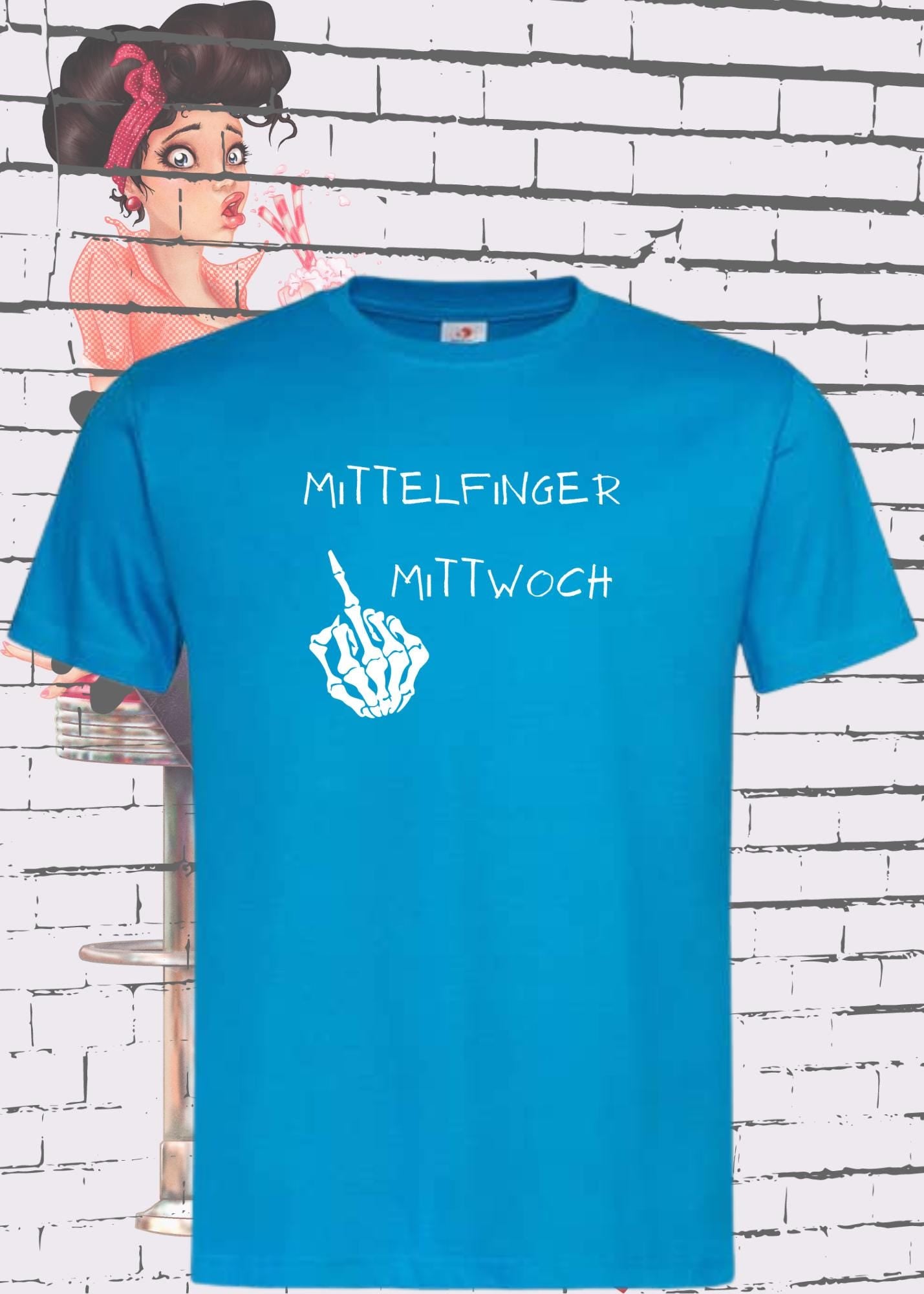 ๐ T-Shirt Mittelfinger Mittwoch ๐ Lustige Sprรผche Geschenkidee ๐ Geburtstag Freizeit Unisex viele Farben ๐