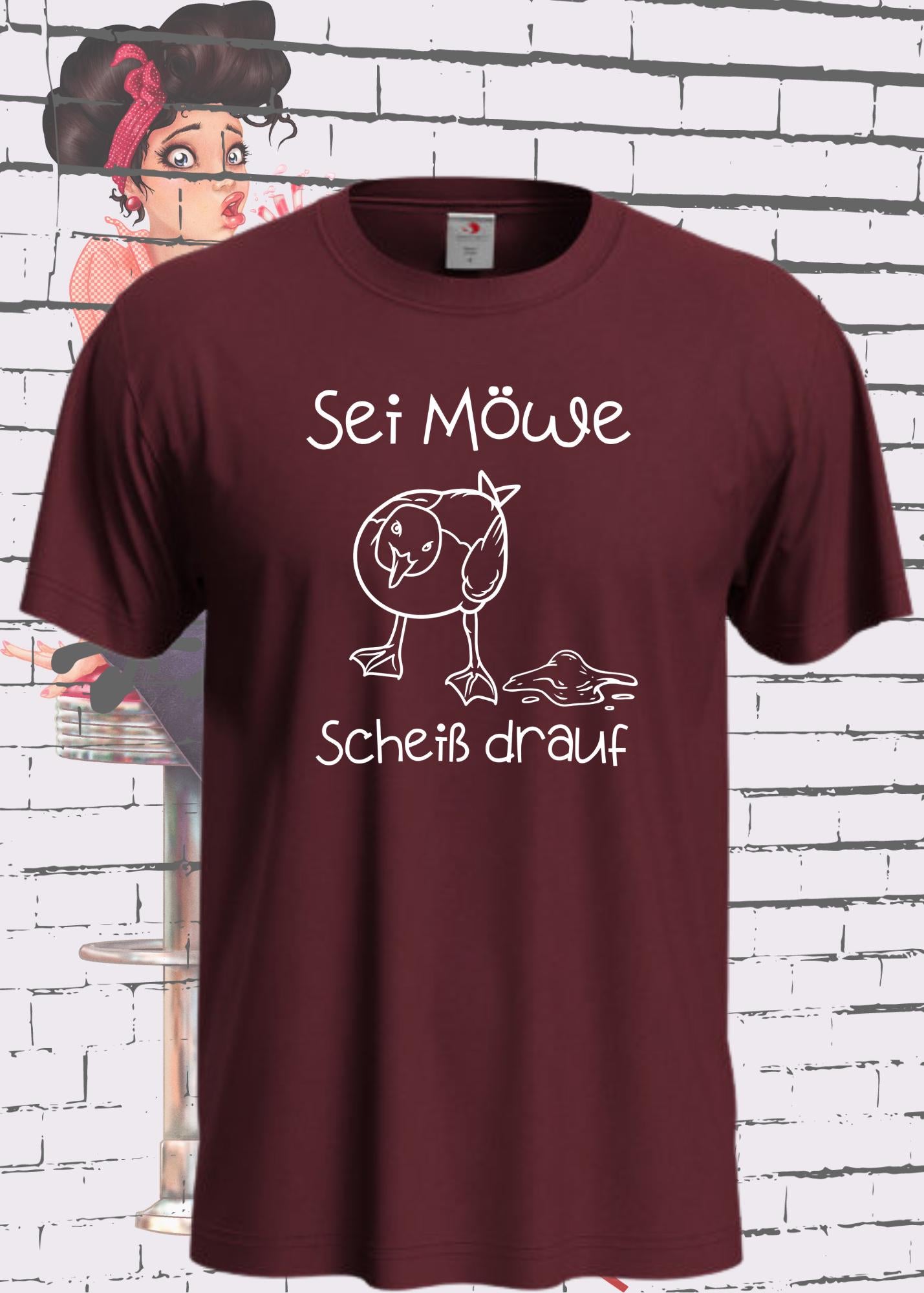 🕊️ T-Shirt Sei Möwe scheiß drauf 😂 Lustige Sprüche Geschenkidee 🎁 Geburtstag Unisex viele Farben 👕