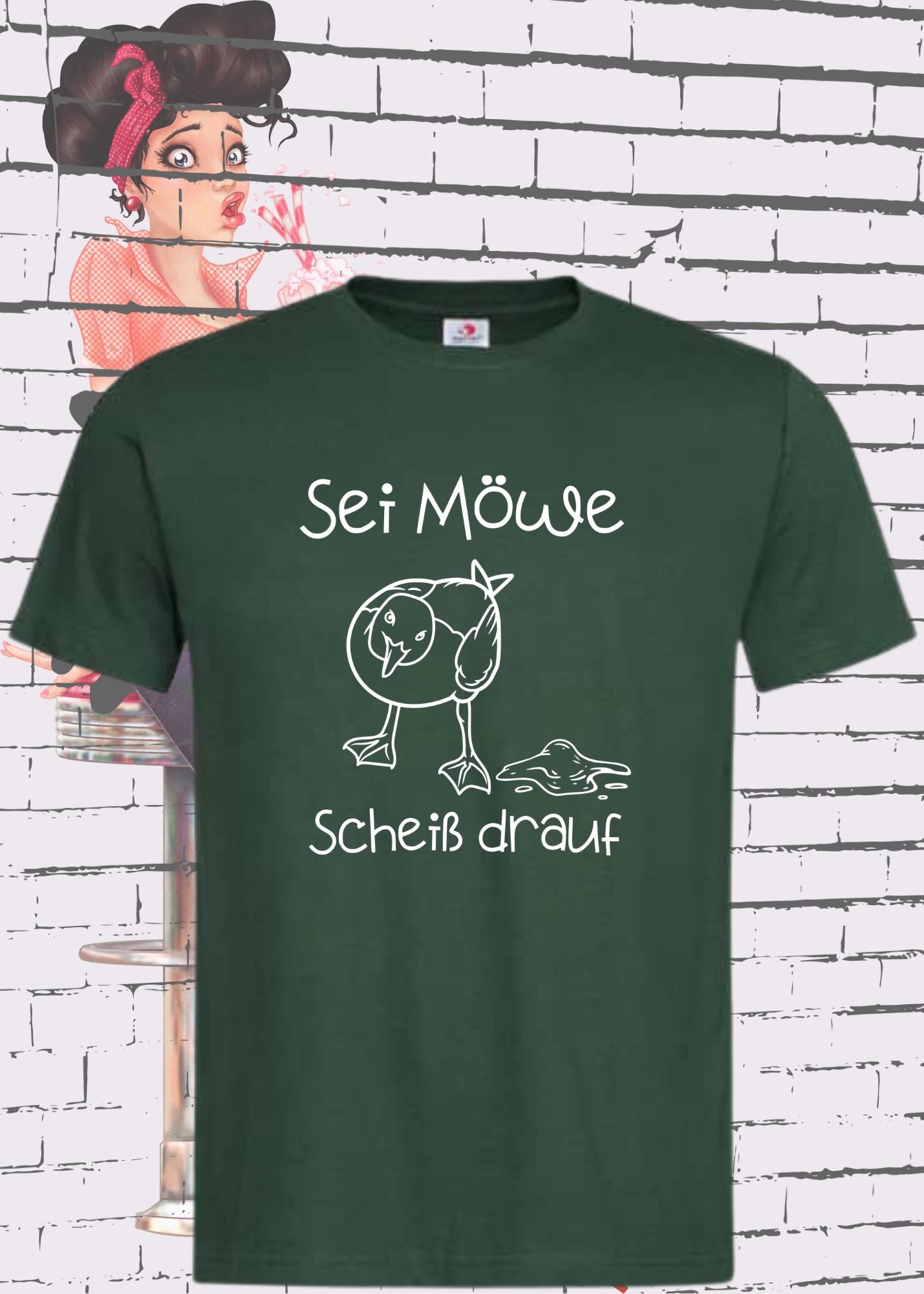 🕊️ T-Shirt Sei Möwe scheiß drauf 😂 Lustige Sprüche Geschenkidee 🎁 Geburtstag Unisex viele Farben 👕