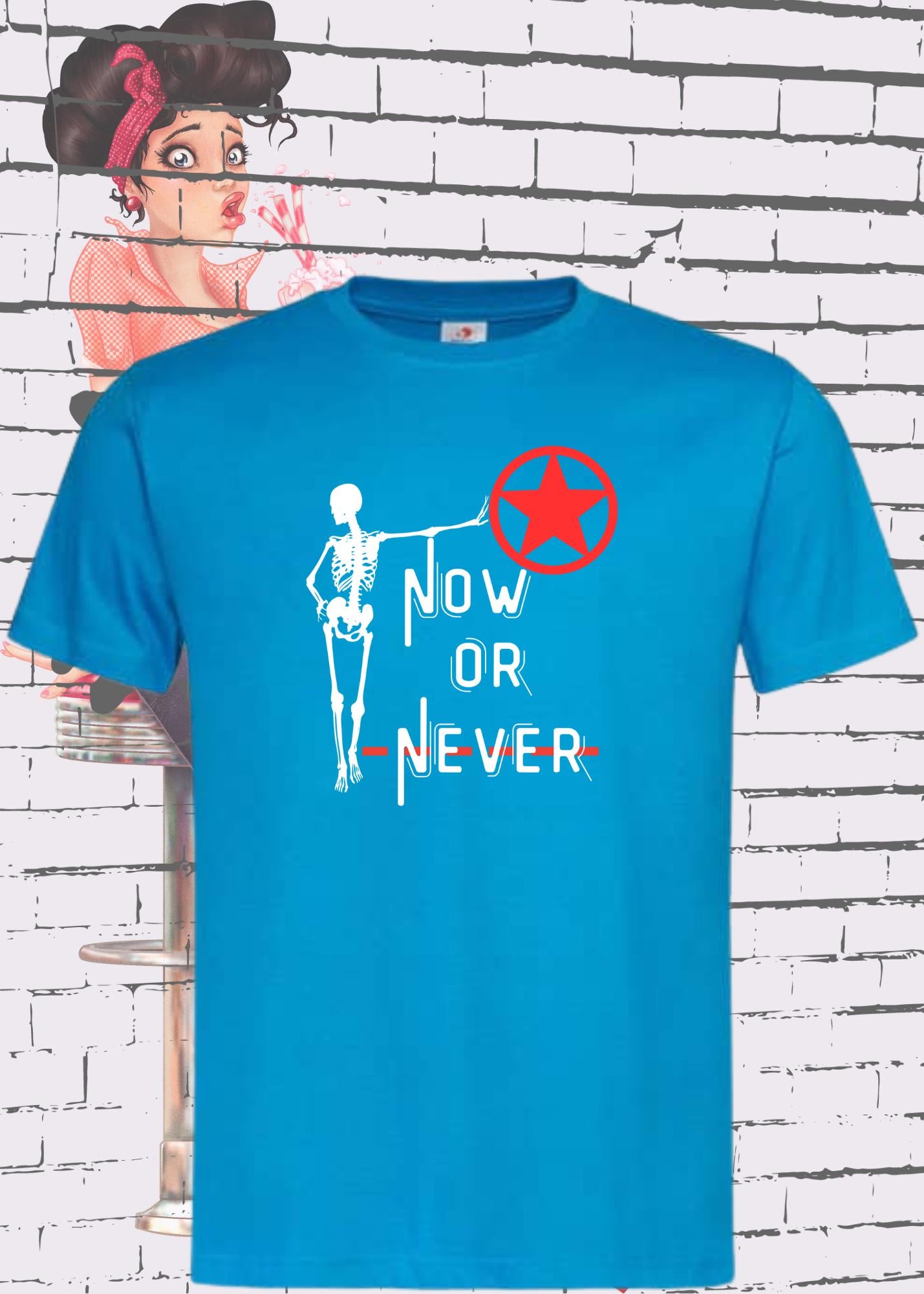 ⏰🔥 T-Shirt 'Now or Never' 💪✨ Lustige Sprüche Unisex Geschenkidee
