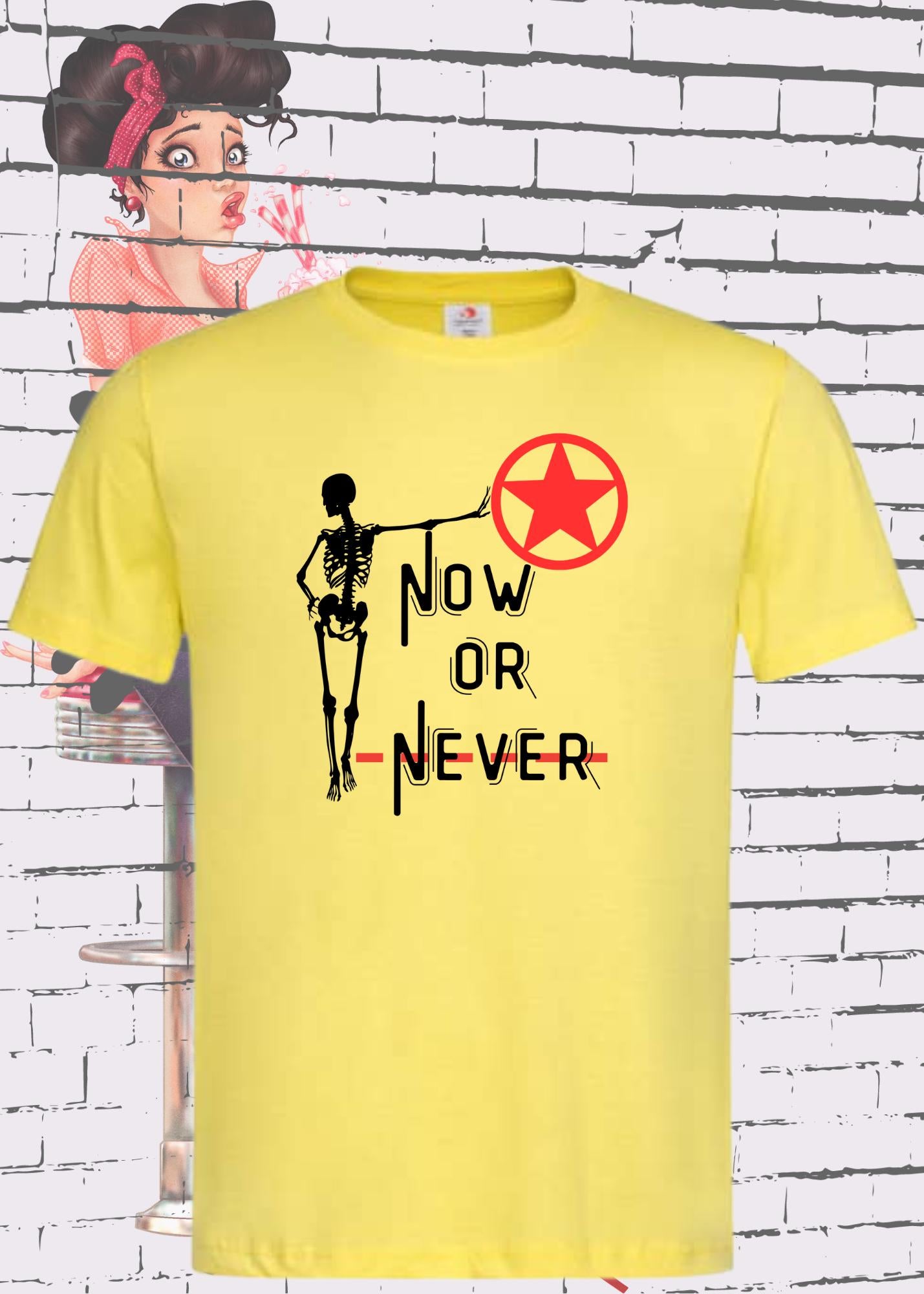 ⏰🔥 T-Shirt 'Now or Never' 💪✨ Lustige Sprüche Unisex Geschenkidee