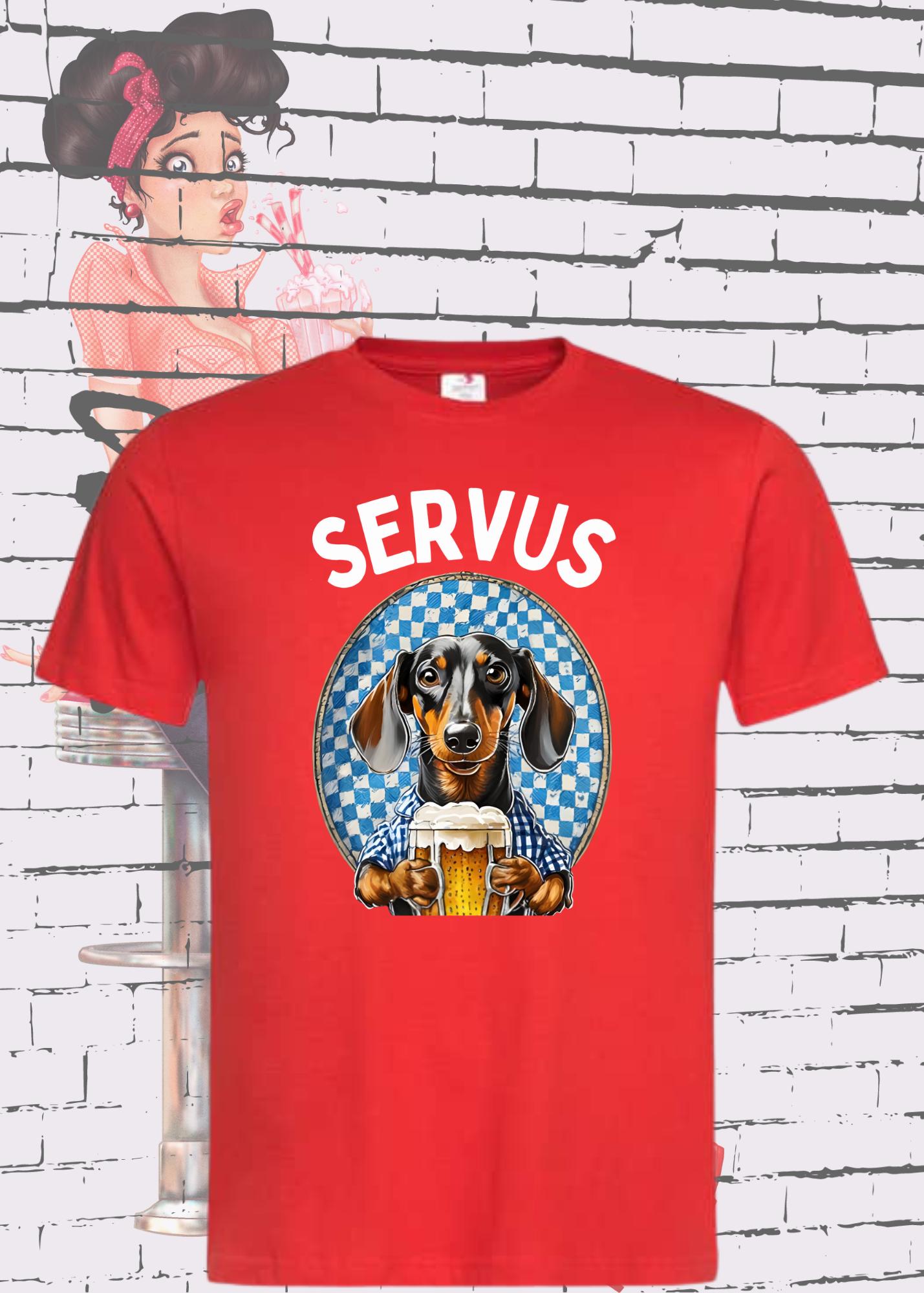 πΊ Servus Dackel Bayern Bier T-Shirt π Witzige Geschenkidee Unisex π