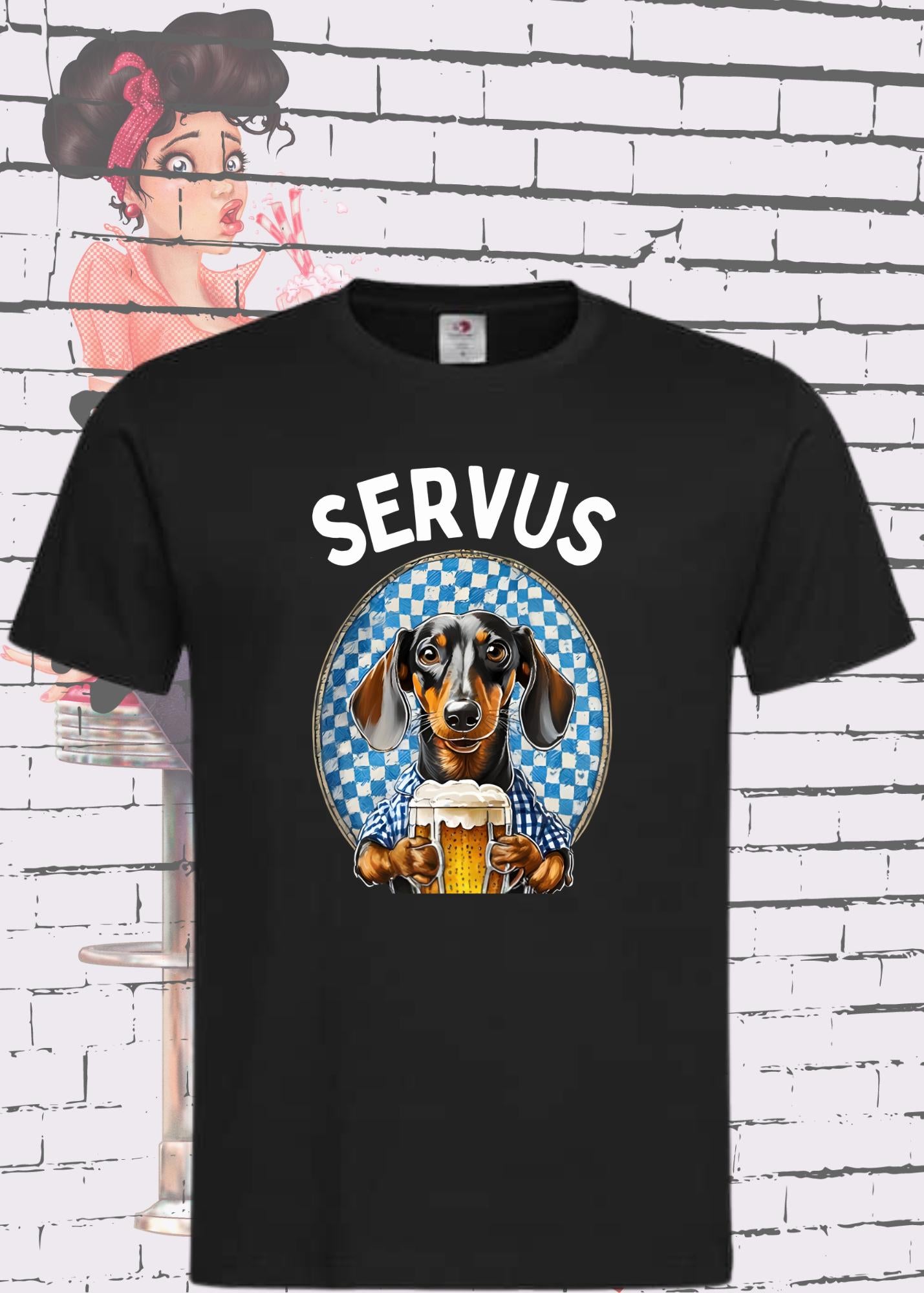 πΊ Servus Dackel Bayern Bier T-Shirt π Witzige Geschenkidee Unisex π