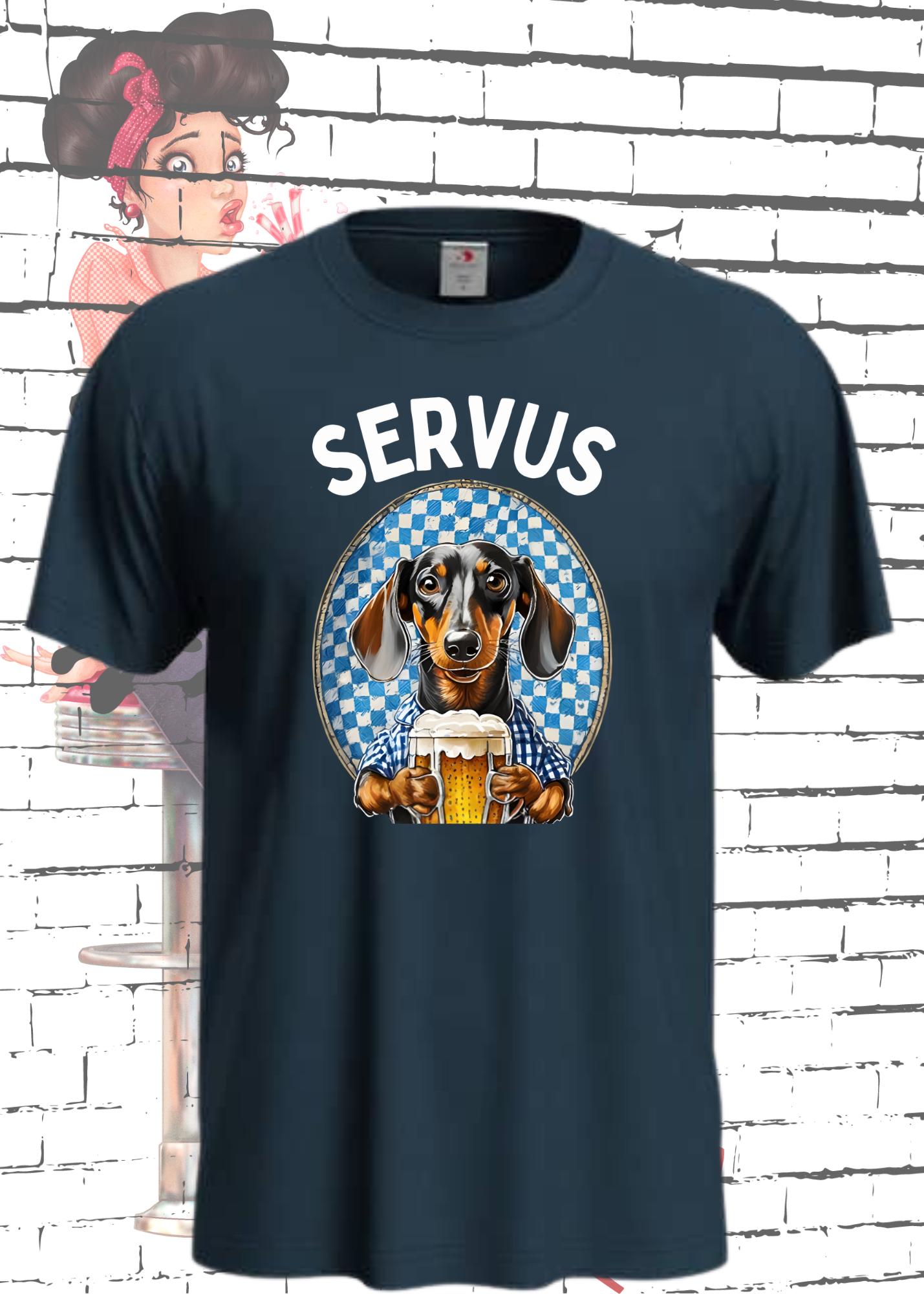 πΊ Servus Dackel Bayern Bier T-Shirt π Witzige Geschenkidee Unisex π