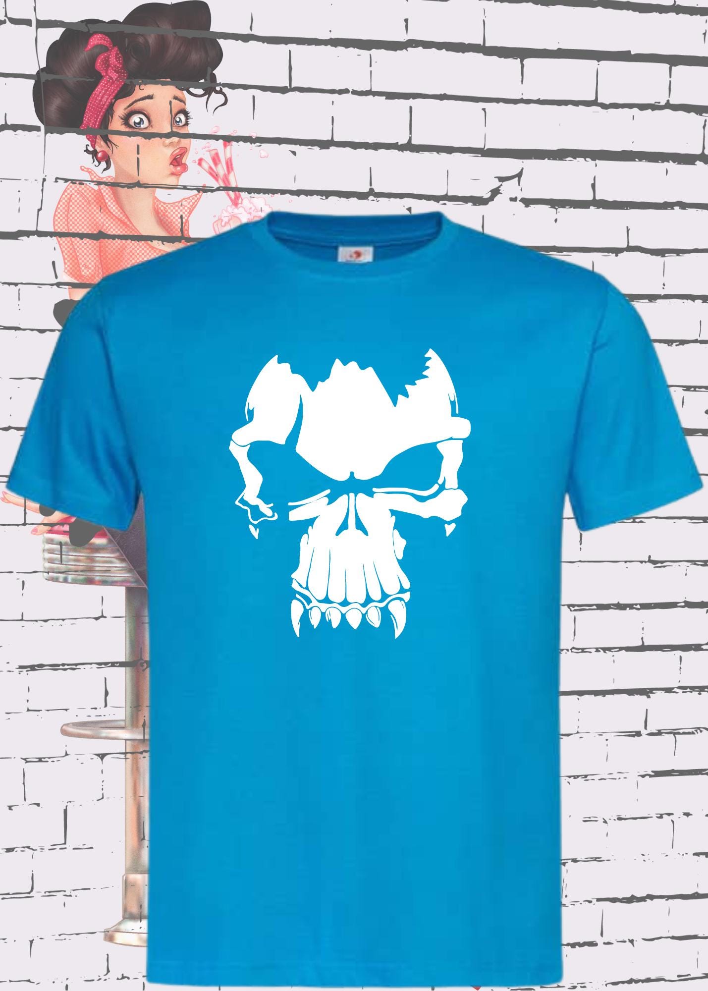 π T-Shirt Skull Totenkopf Vampir π§ββοΈ Gothic Geschenkidee π Geburtstag Unisex viele Farben π