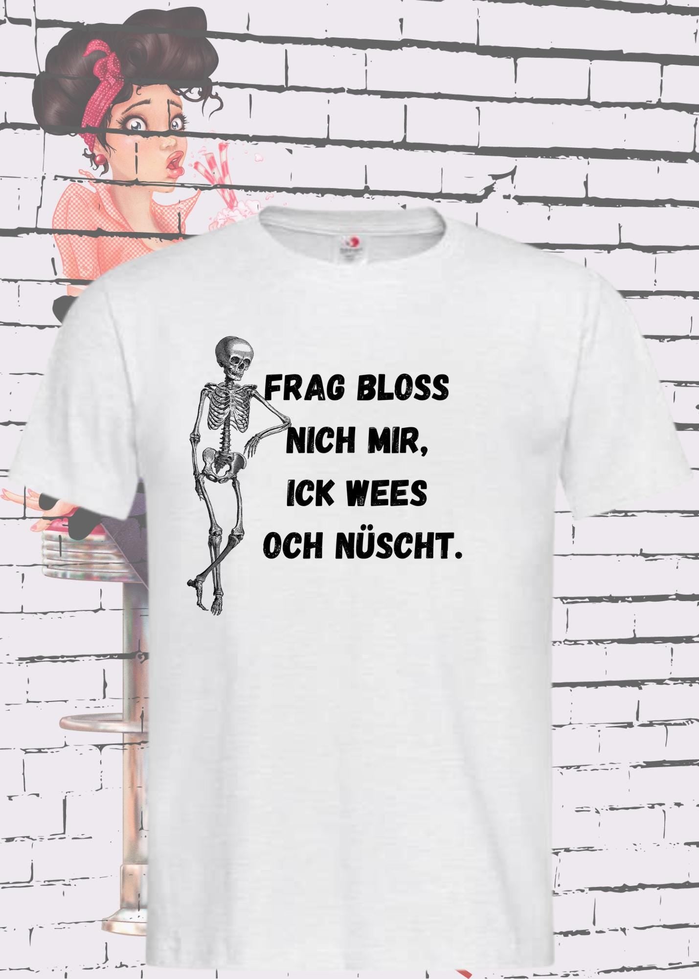 🤷 Frag bloss nich mir ick wees och nüscht T-Shirt 😂 Berliner Spruch Unisex 🎁