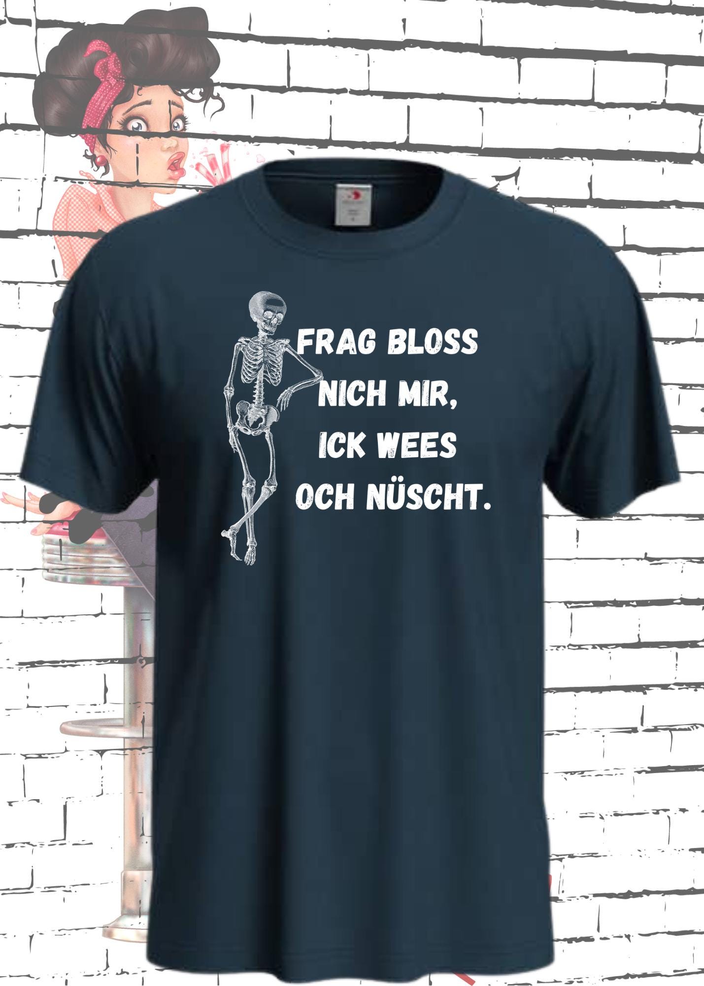🤷 Frag bloss nich mir ick wees och nüscht T-Shirt 😂 Berliner Spruch Unisex 🎁