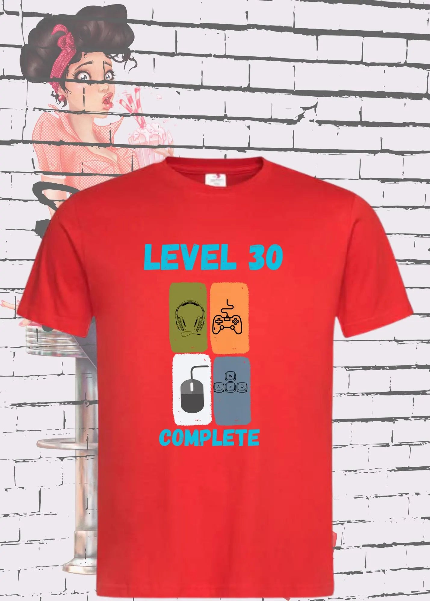๐ฎ T-Shirt 'Level 30' ๐ - 30er Geburtstag Gamer-Shirt fรผr Levelaufsteiger ๐