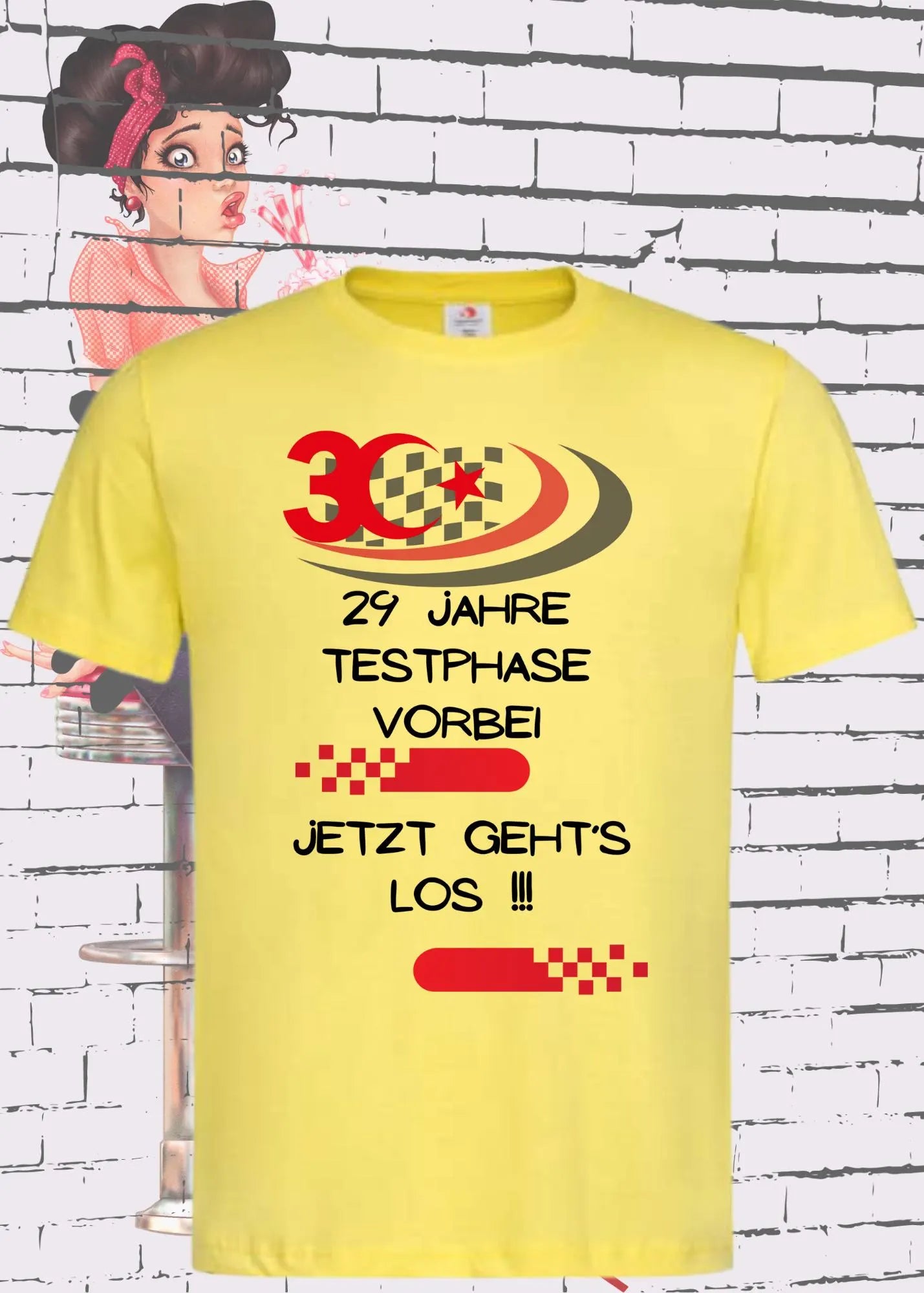 π T-Shirt '30 Geburtstag - 29 Jahre Testphase jetzt gehts los' π - Witziges 30er Geburtstag-Shirt π