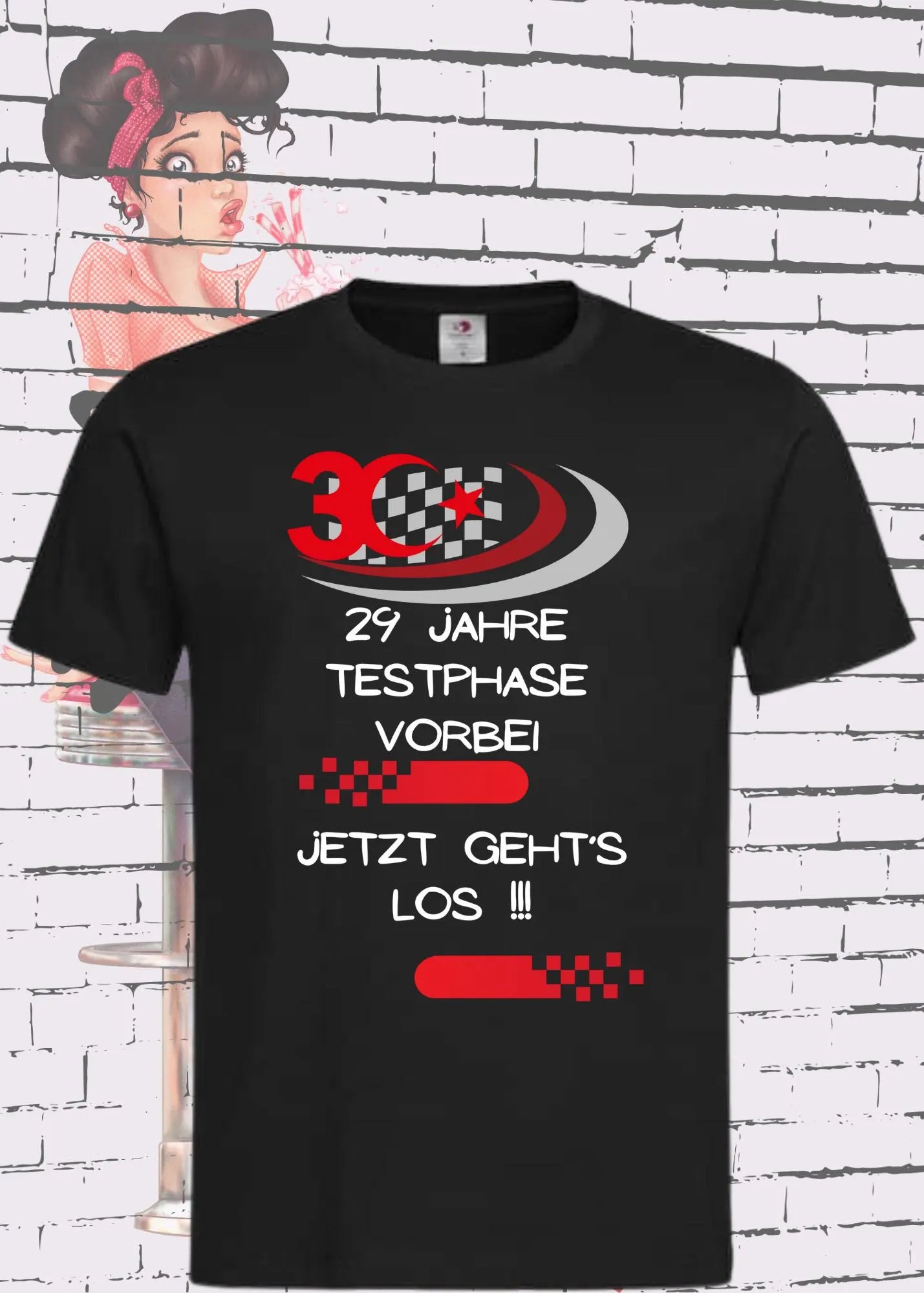 π T-Shirt '30 Geburtstag - 29 Jahre Testphase jetzt gehts los' π - Witziges 30er Geburtstag-Shirt π