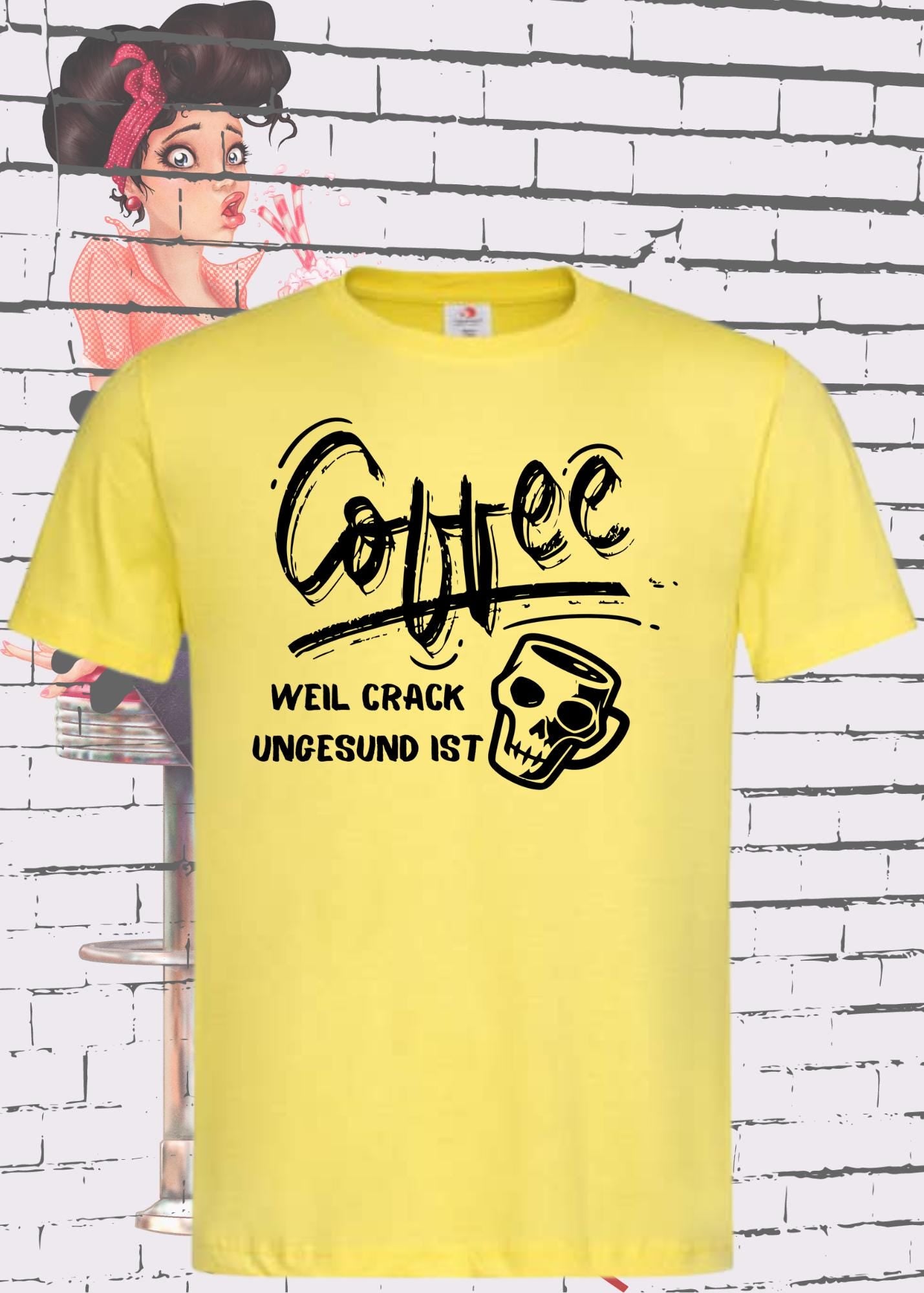 ☕ T-Shirt Coffee weil Crack ungesund ist 😂 Lustige Kaffee Sprüche Geschenkidee 🎁 Geburtstag viele Farben Unisex 👕