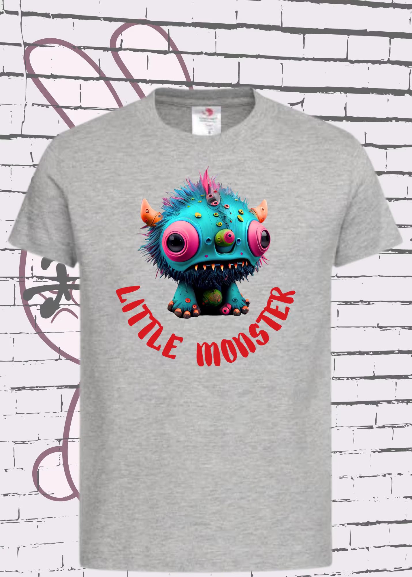 👹 Kinder T-Shirt Little Monster - Süßes Monster Shirt für Kids 🎨