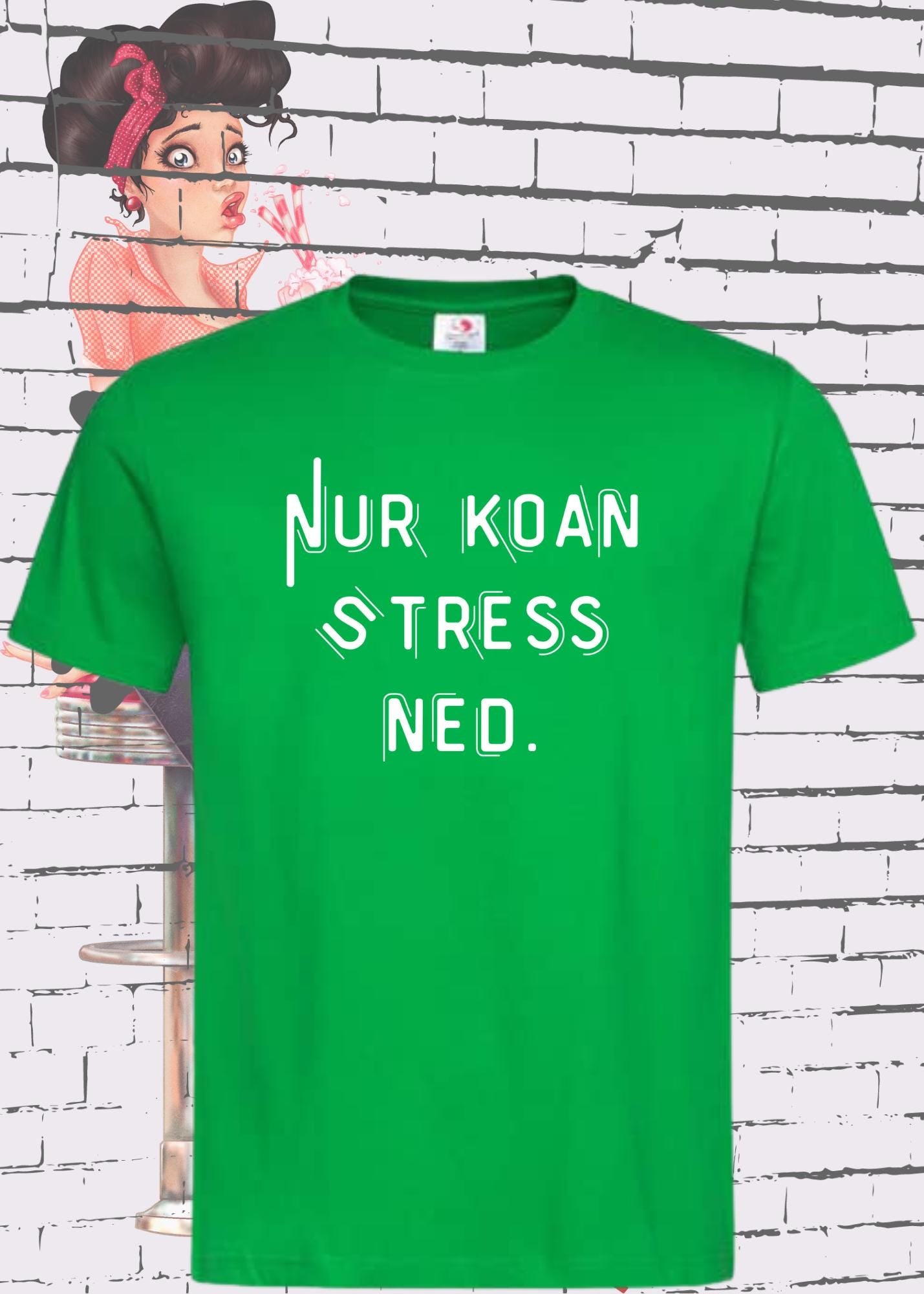 😌 T-Shirt Nur Koan Stress ned 🍺 Bayern T-Shirt Lustige Sprüche Geschenkidee 🎁 Geburtstag Unisex viele Farben 👕