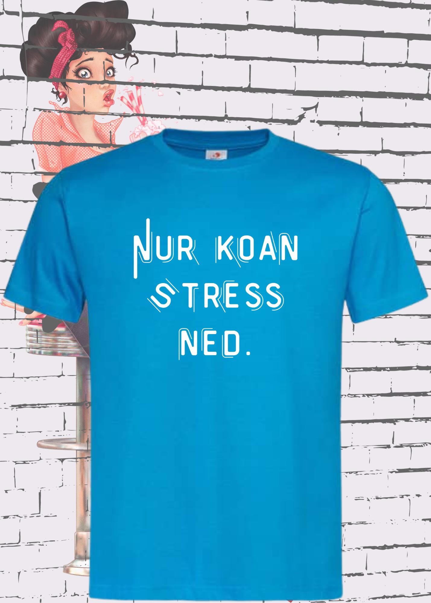 😌 T-Shirt Nur Koan Stress ned 🍺 Bayern T-Shirt Lustige Sprüche Geschenkidee 🎁 Geburtstag Unisex viele Farben 👕