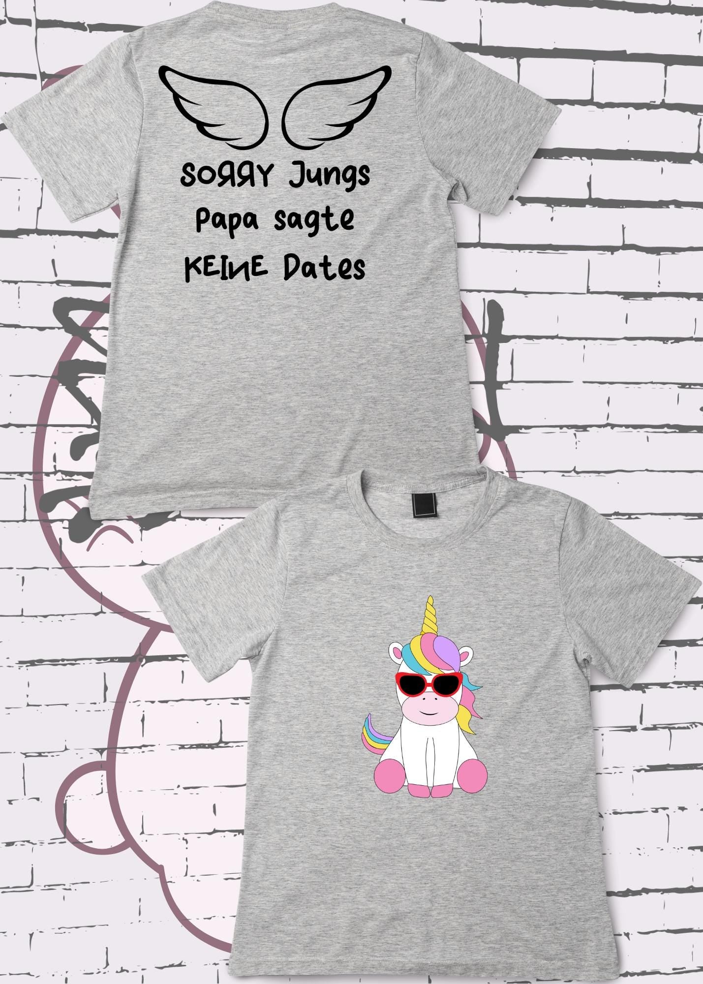 π Kinder T-Shirt Sorry Jungs Papa sagte keine Dates π¨βπ§ Lustiges T-Shirt Geschenkidee π Witziges T-Shirt mit Spruch π in vielen Farben