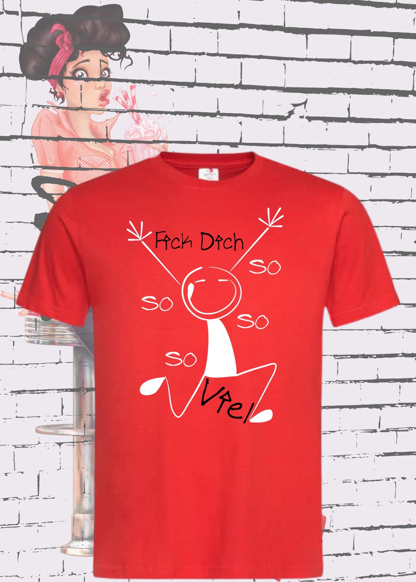 💕 T-Shirt 'Fick Dich So So So So viel' - Lustiges Statement Geschenk Unisex