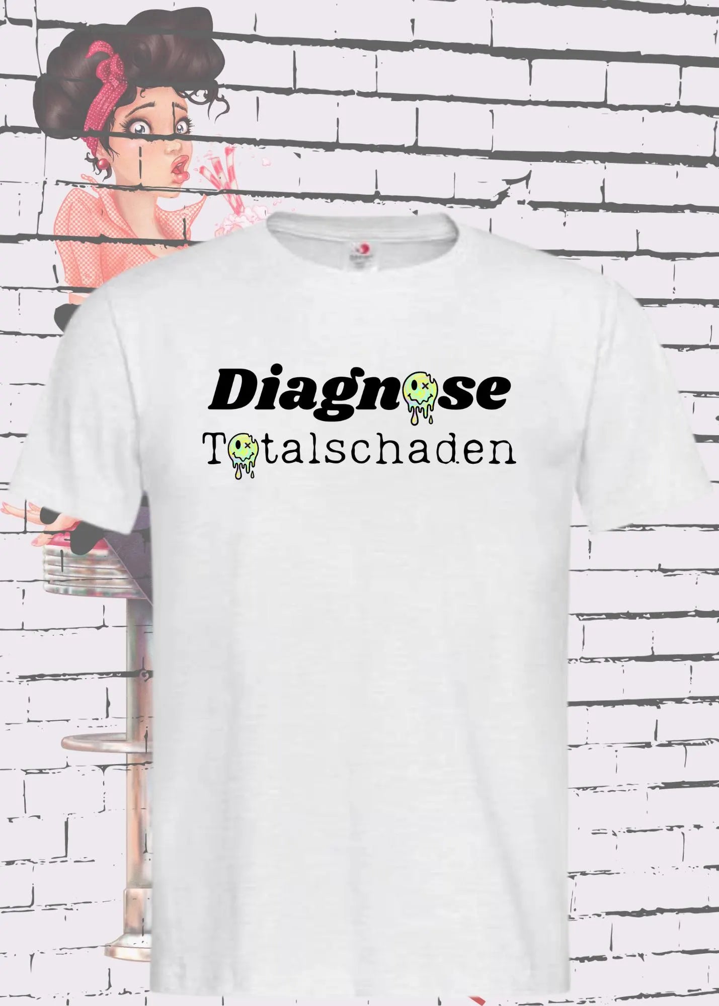 🩺💥 Unisex T-Shirt 'Diagnose Totalschaden' - Lustiges Medizin Statement Shirt
