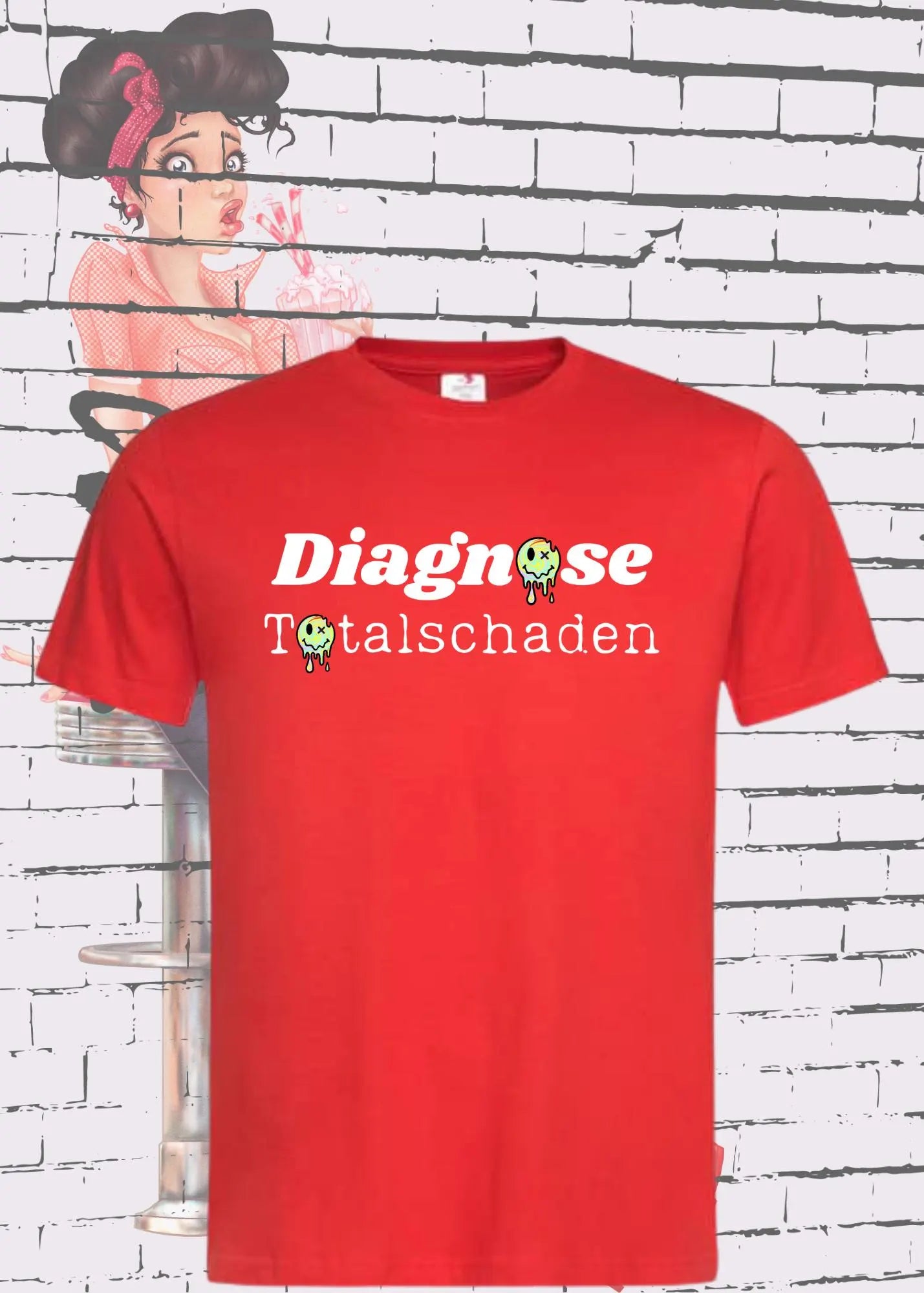 🩺💥 Unisex T-Shirt 'Diagnose Totalschaden' - Lustiges Medizin Statement Shirt