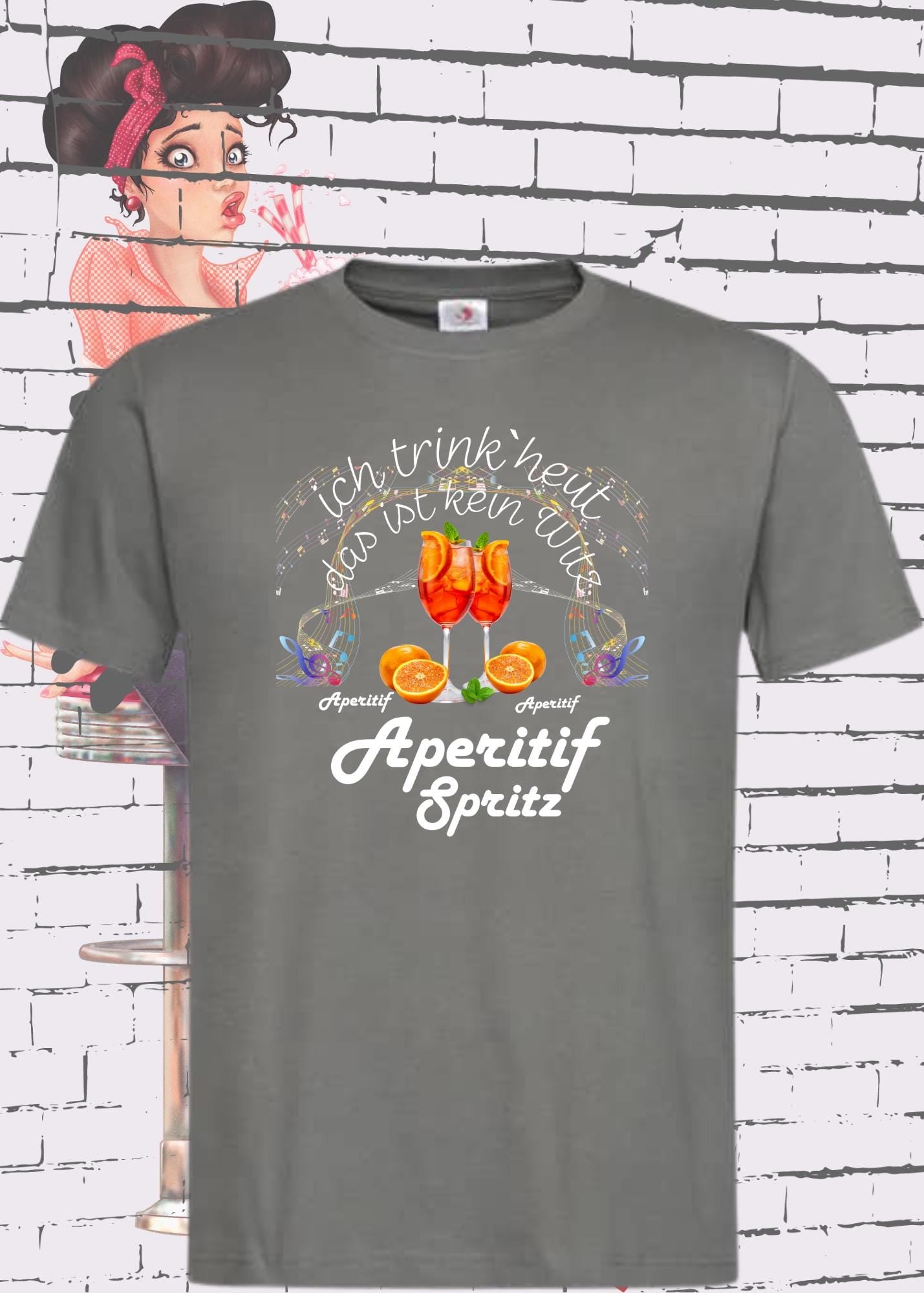 🍹 T-Shirt 'Heute trinke ich und das ist kein Witz Aperitif Spritz' - Lustiges Geschenk Unisex 🥂
