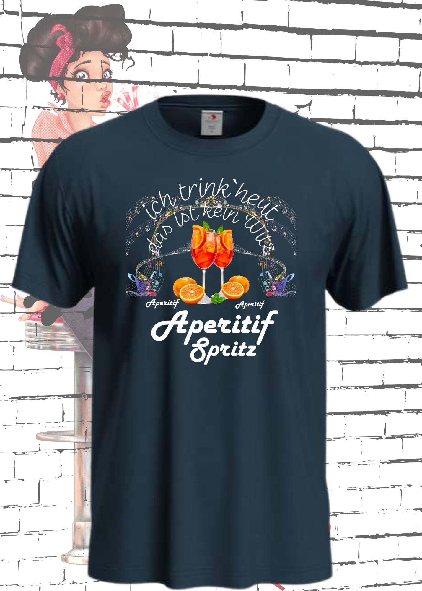 🍹 T-Shirt 'Heute trinke ich und das ist kein Witz Aperitif Spritz' - Lustiges Geschenk Unisex 🥂